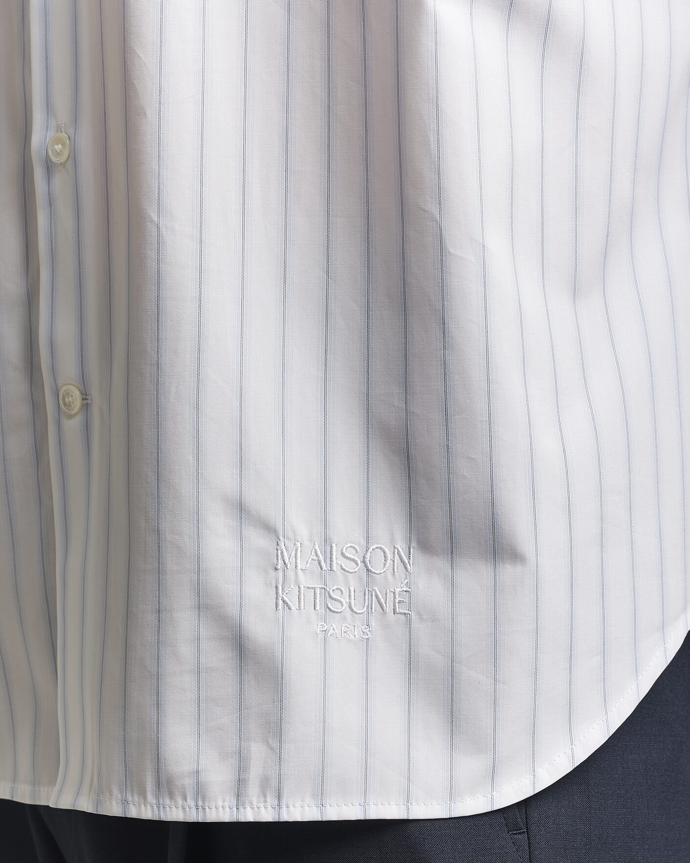 Uomini | Camicie | Maison Kitsuné | Casual Striped Shirt Blue/White