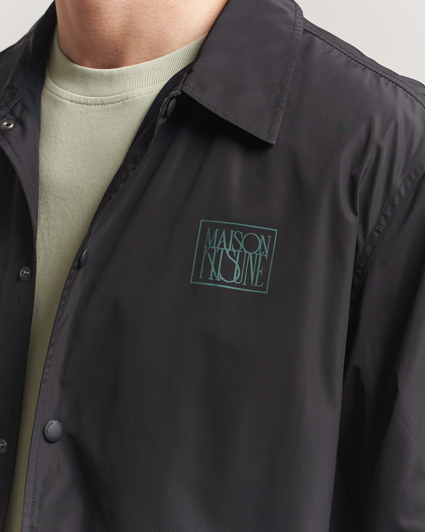 Uomini | Giacche | Maison Kitsuné | Tonal Fox Head Coach Jacket Black