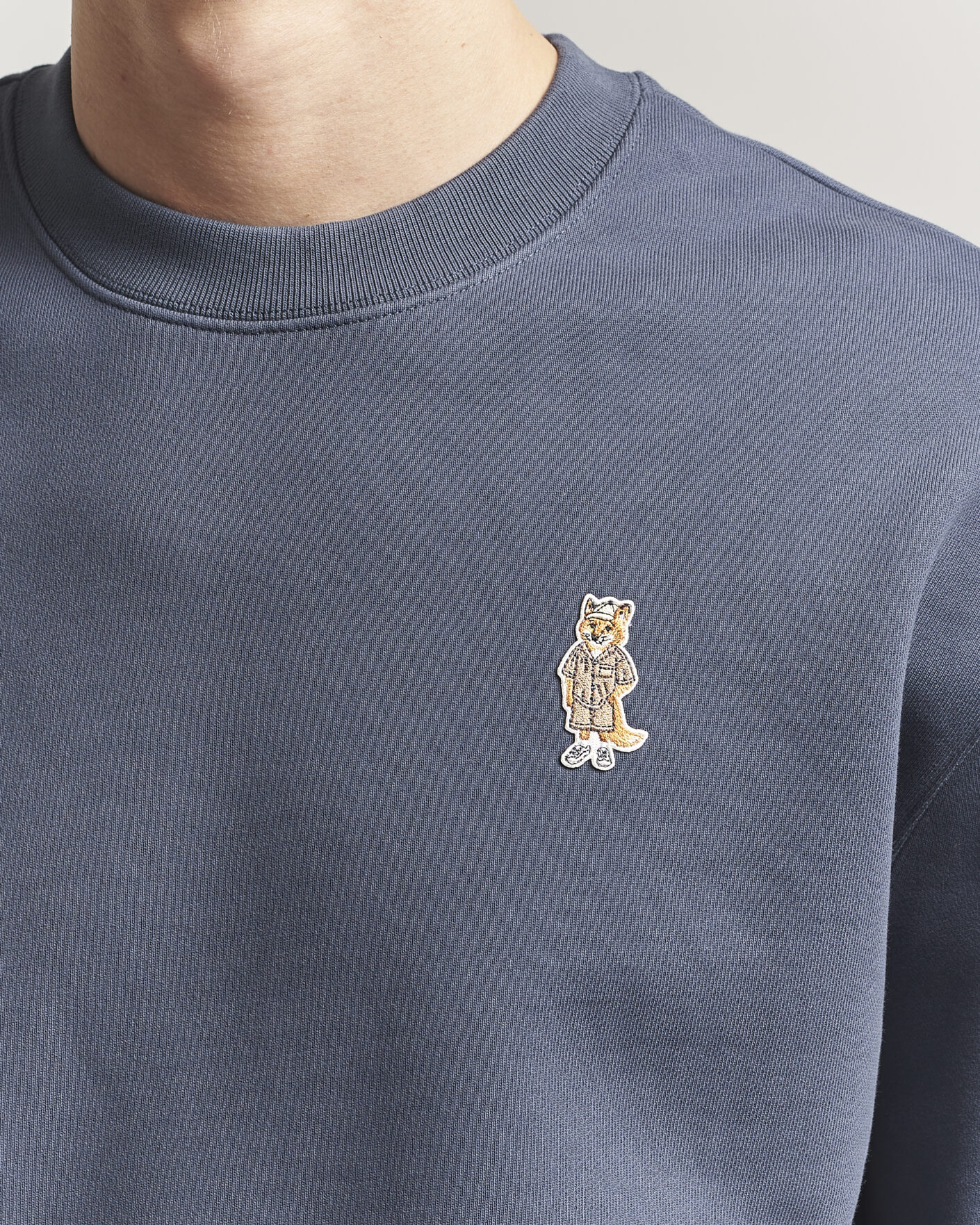 Uomini | Maglieria | Maison Kitsuné | Dressed Fox Sweatshirt Shadow Blue