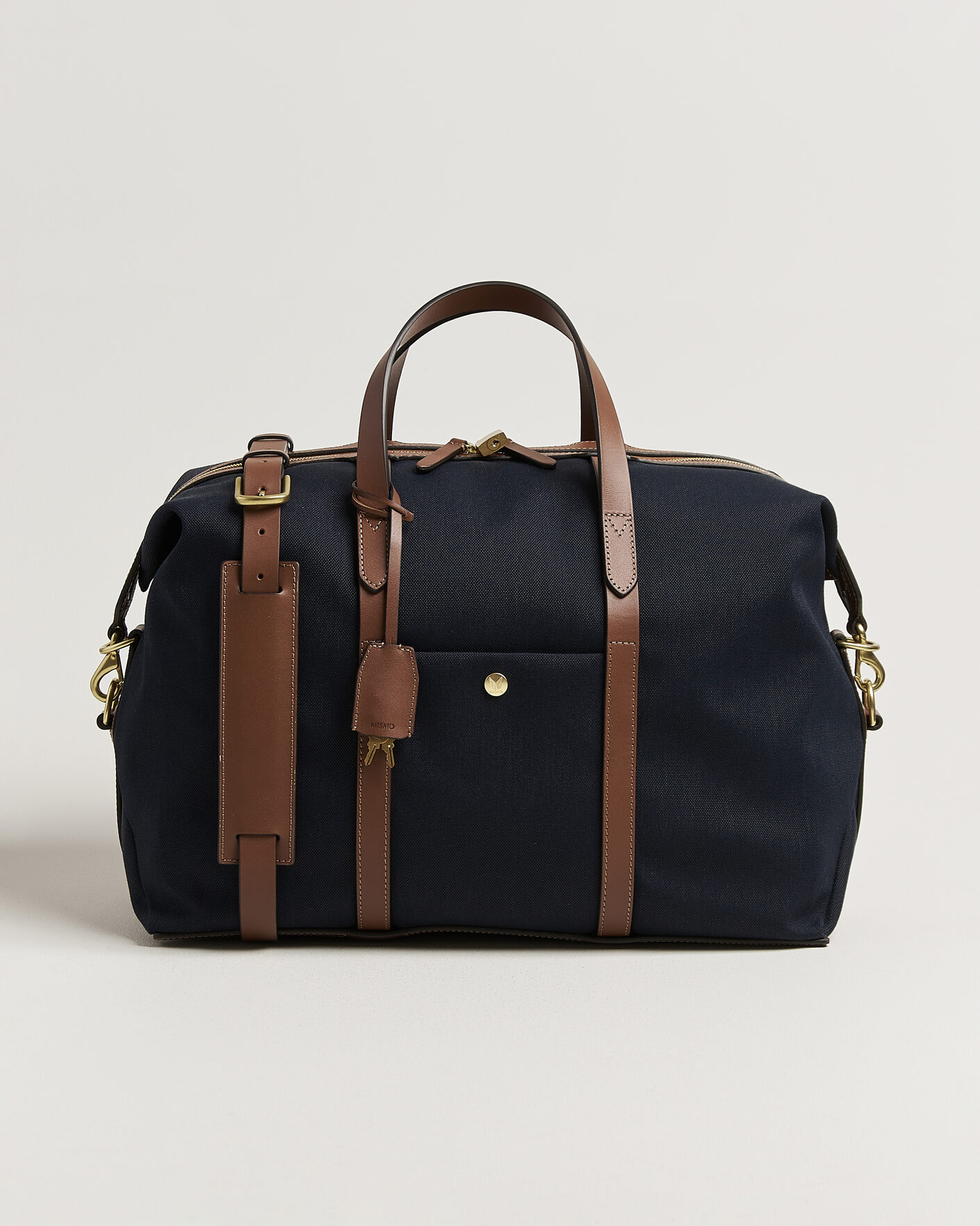 Uomini | Borse | Mismo | M/S Avail 48h Nylon Weekendbag Deep Sea Blue/Cuoio