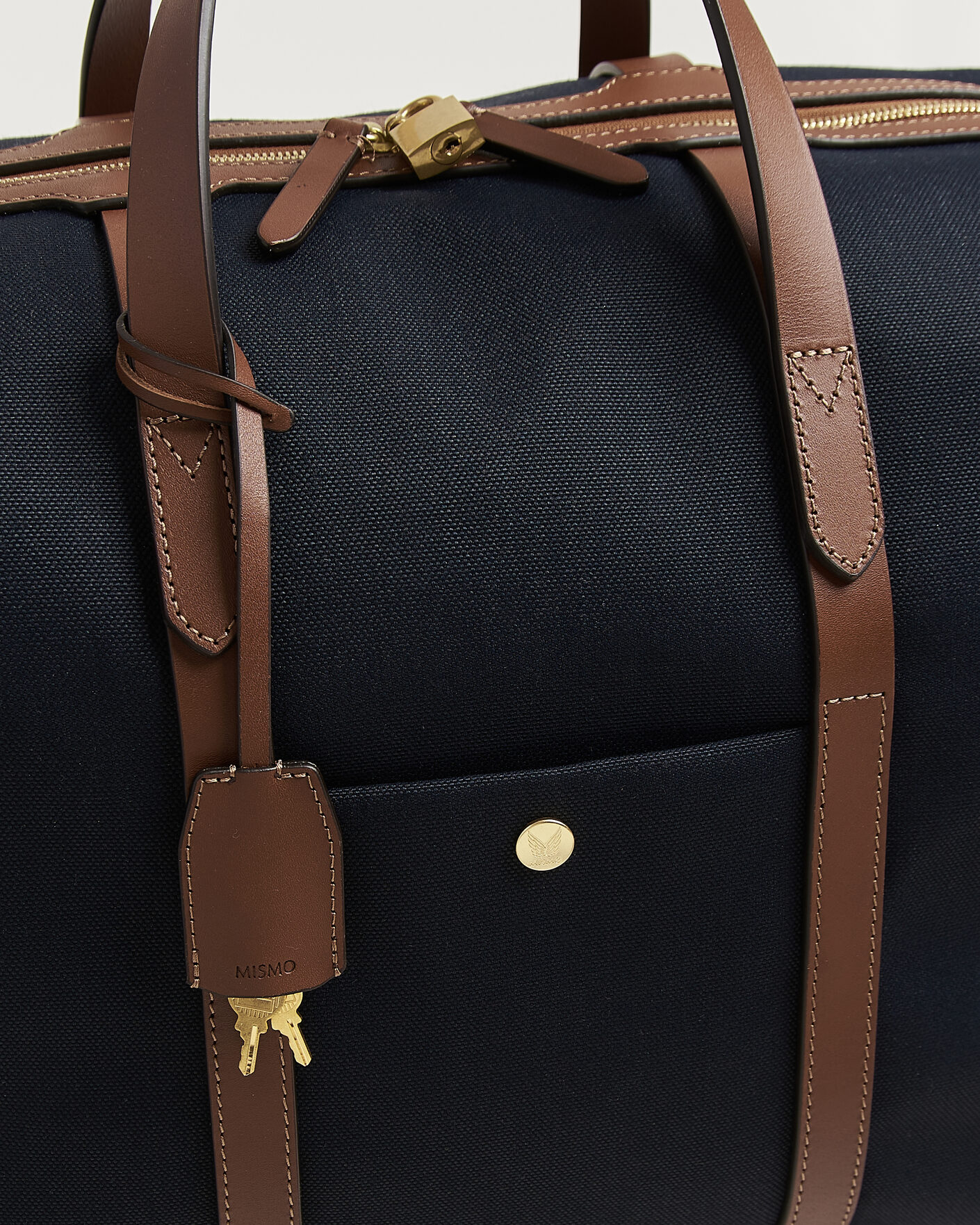 Uomini | Borse | Mismo | M/S Avail 48h Nylon Weekendbag Deep Sea Blue/Cuoio