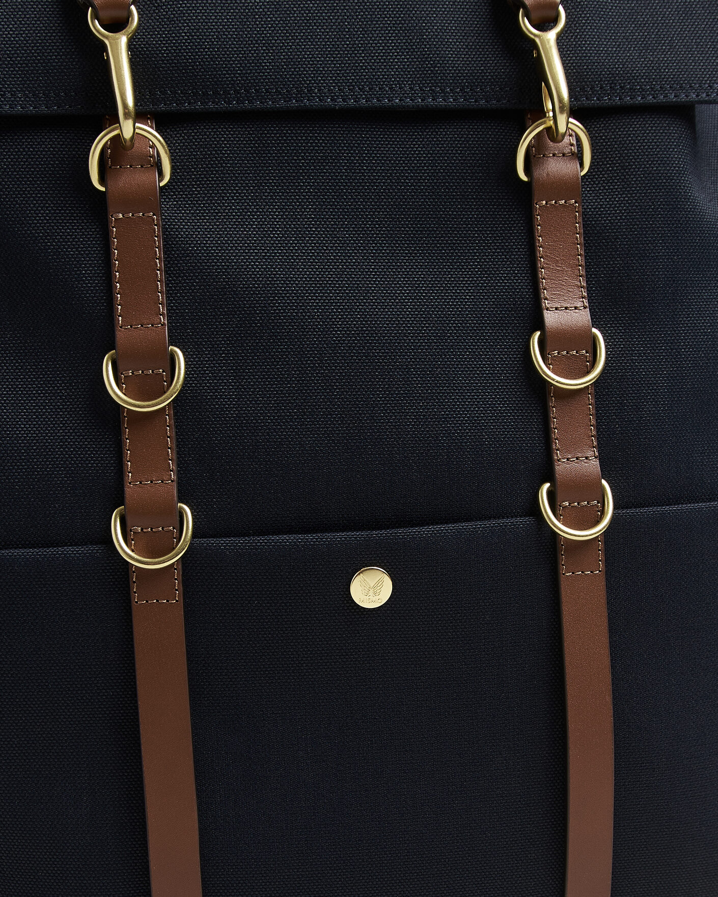 Uomini | Borse | Mismo | M/S Nylon Backpack Deep Sea Blue/Cuoio