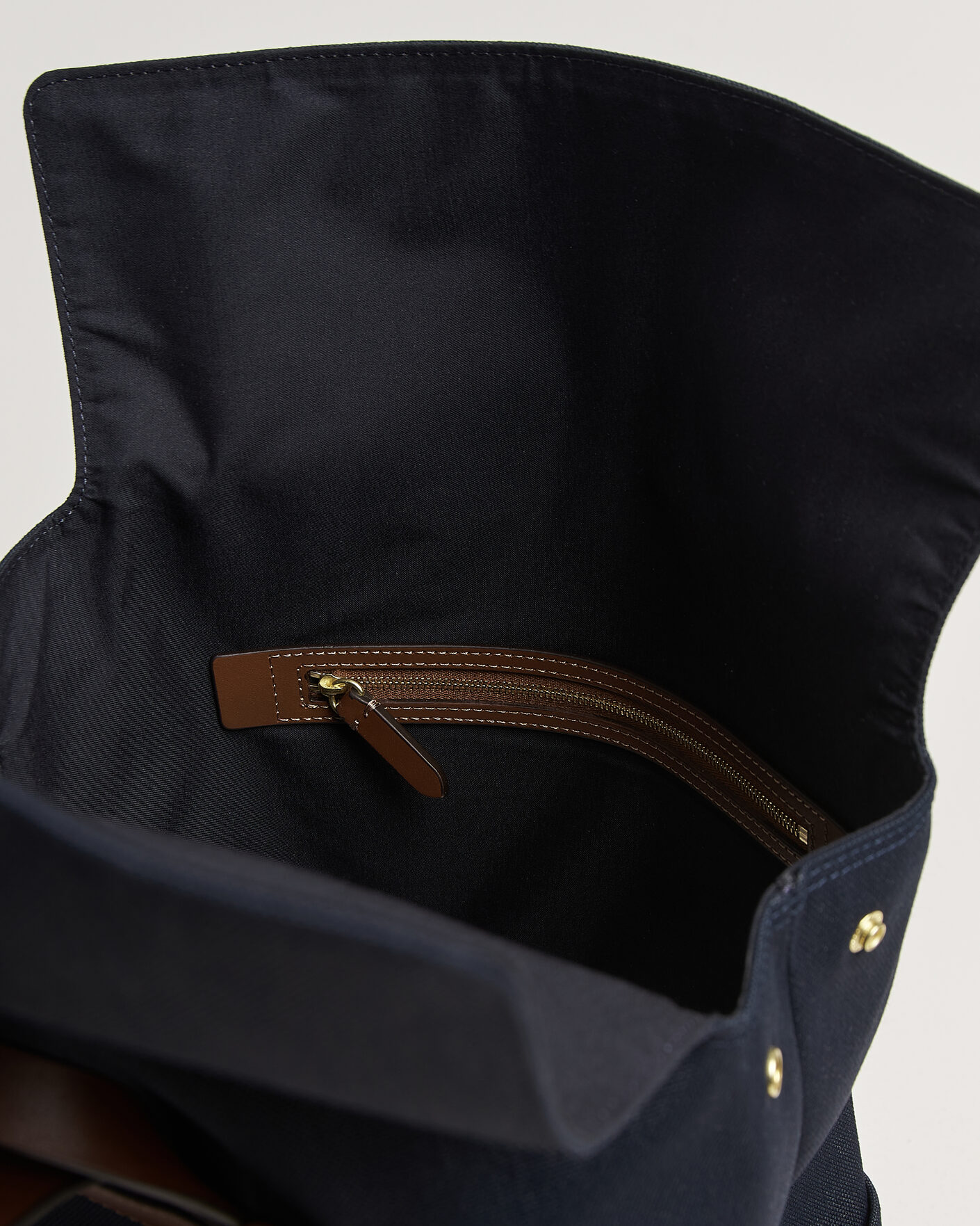 Uomini | Borse | Mismo | M/S Nylon Backpack Deep Sea Blue/Cuoio