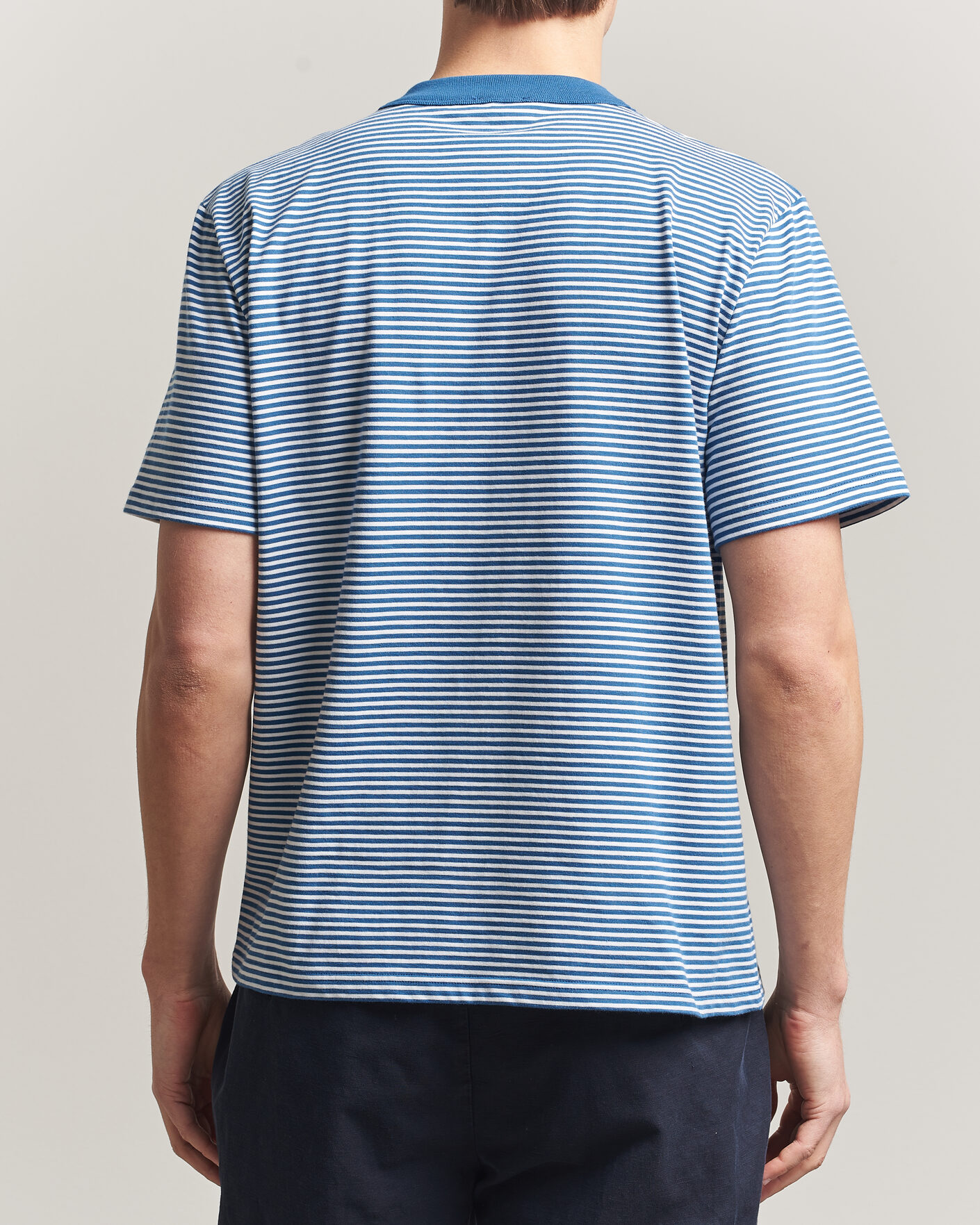 Uomini | T-shirt | Armor-lux | Callac Héritage Stripe T-Shirt Dark Blue/Blanc