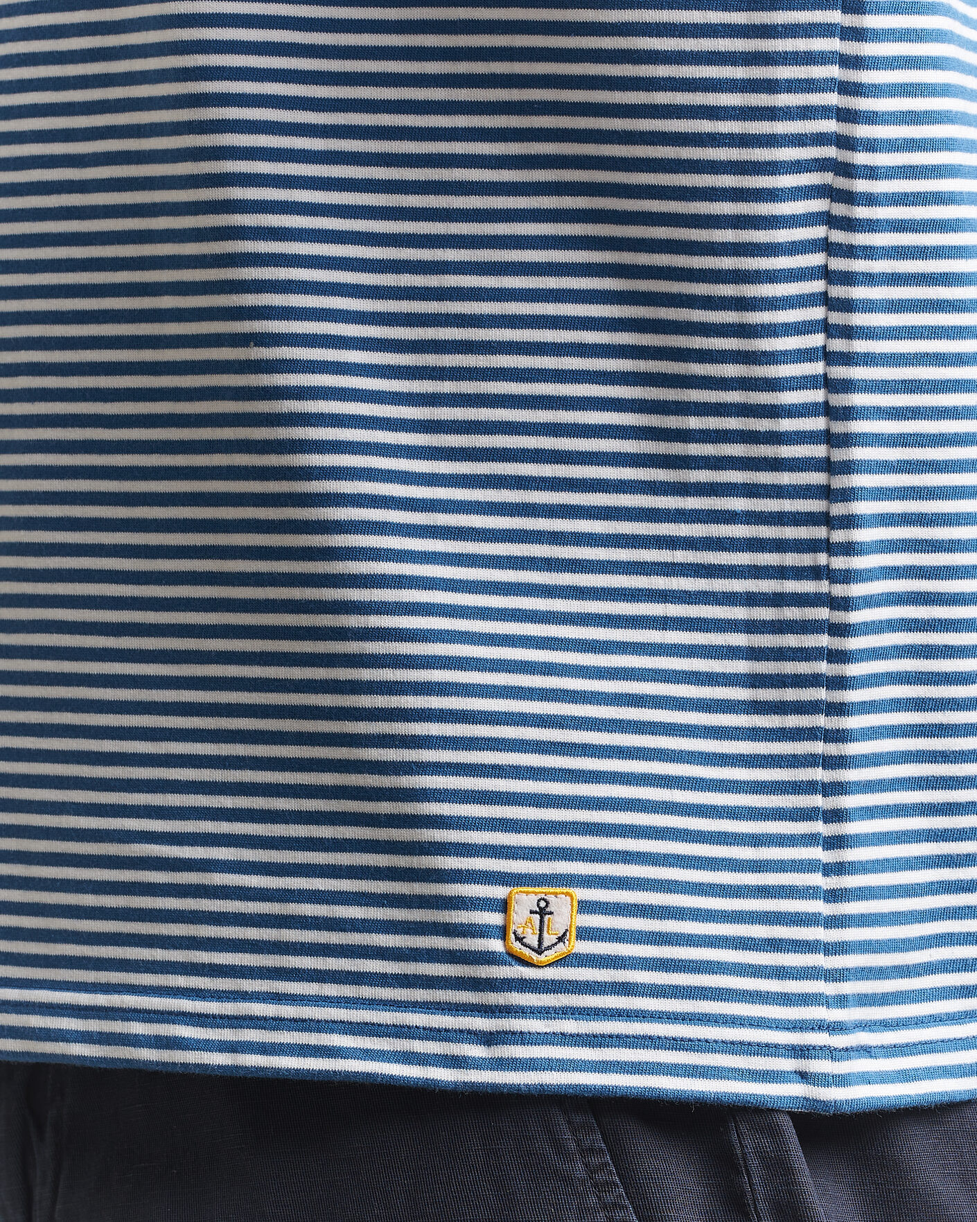 Uomini | T-shirt | Armor-lux | Callac Héritage Stripe T-Shirt Dark Blue/Blanc