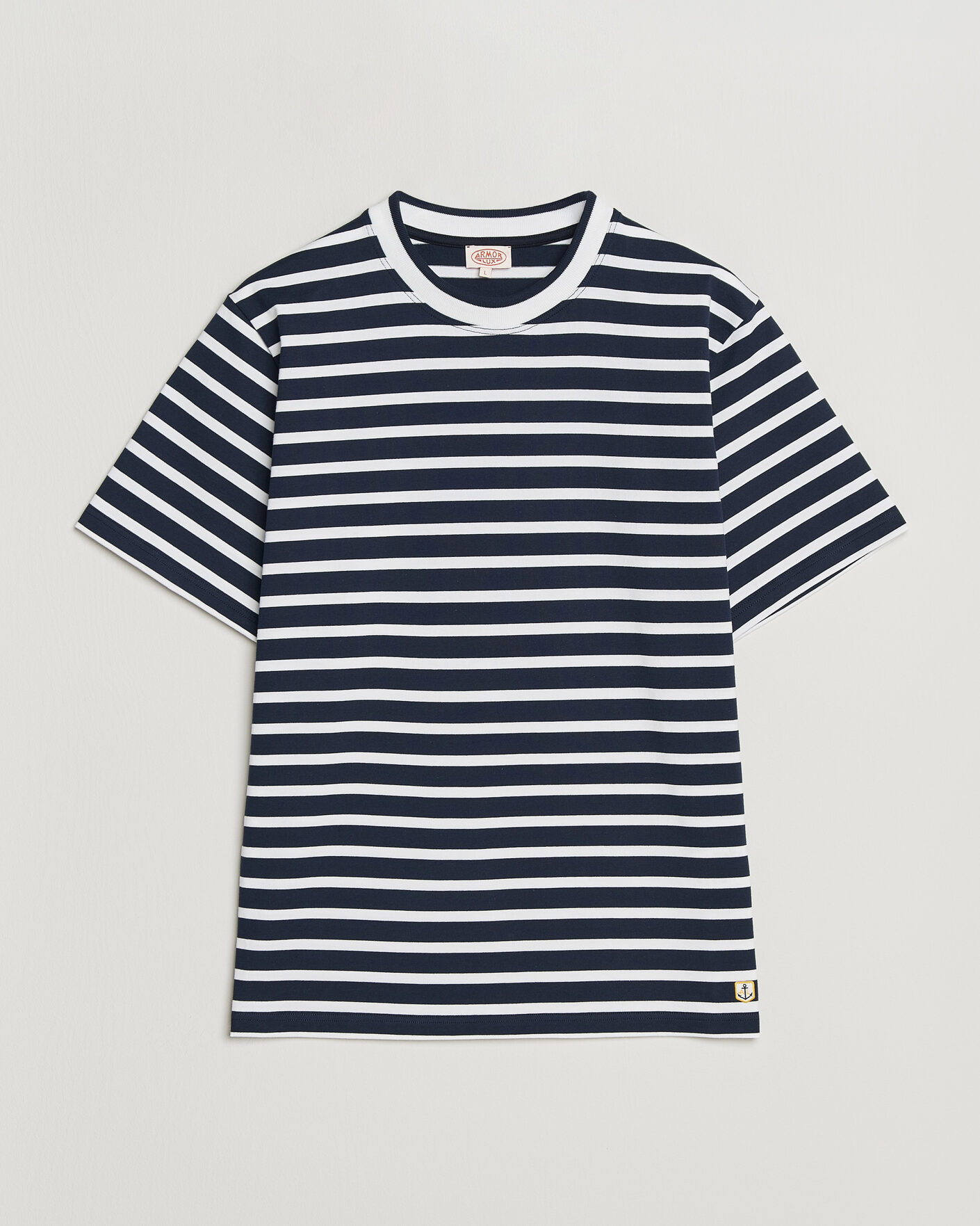 Uomini | T-shirt | Armor-lux | Heritage Callac Stripe T-Shirt Marine/Blanc