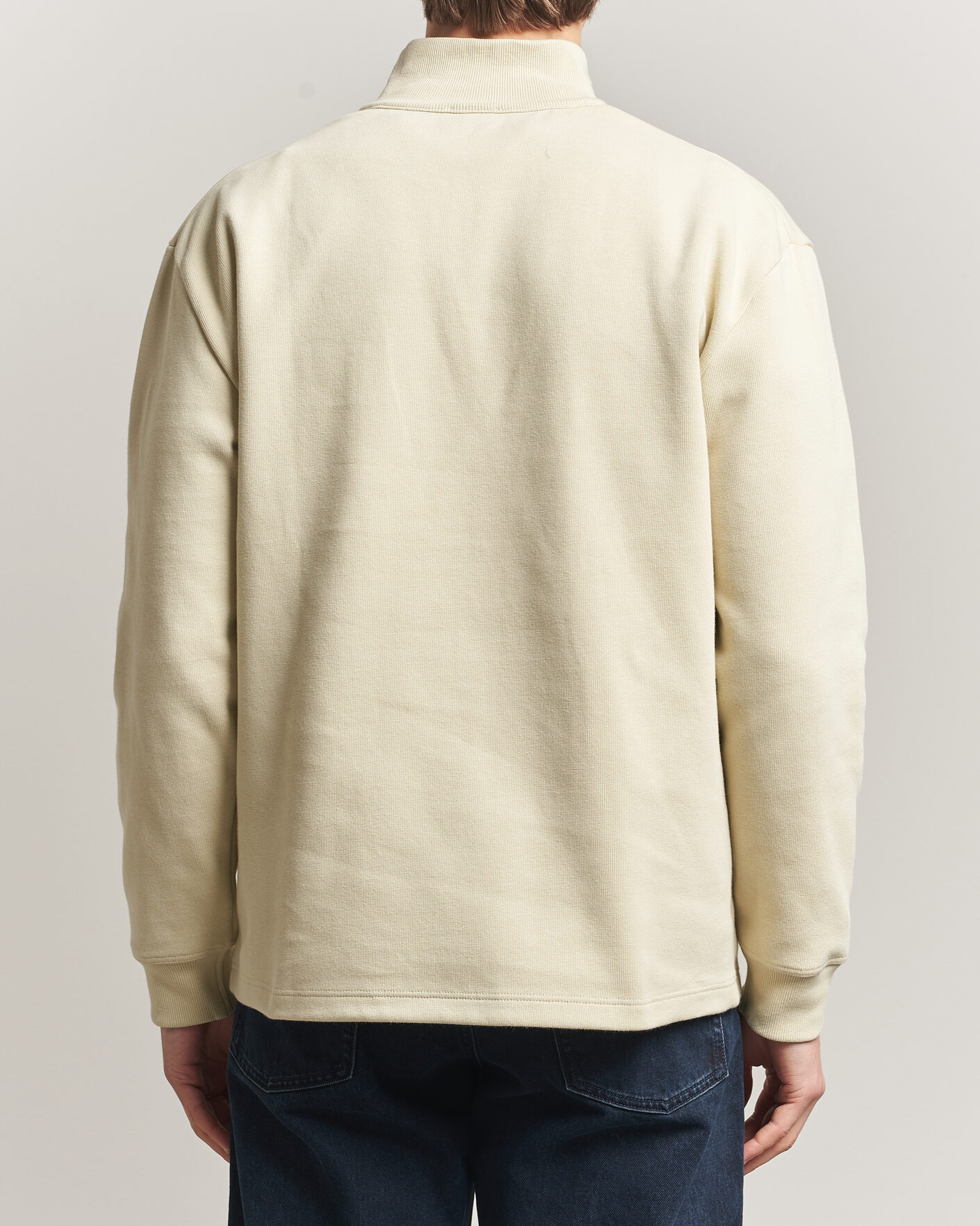 Uomini | Maglieria | Armor-lux | Camionneur Cotton Half Zip Sweater Gravel