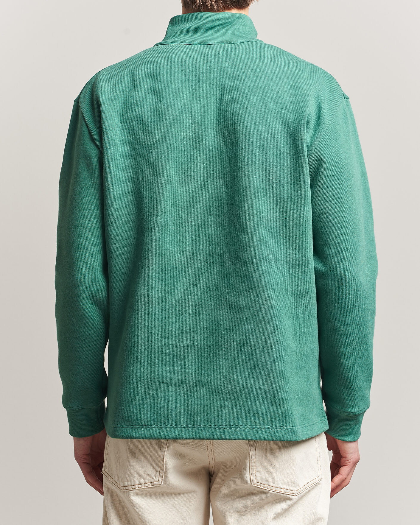 Uomini | Maglieria | Armor-lux | Camionneur Cotton Half Zip Sweater Dark Ivy