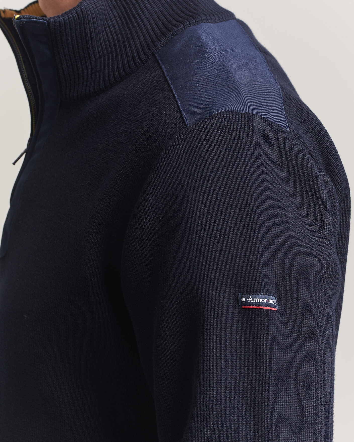 Uomini | Maglieria | Armor-lux | Workwear Half Zip Marine Deep