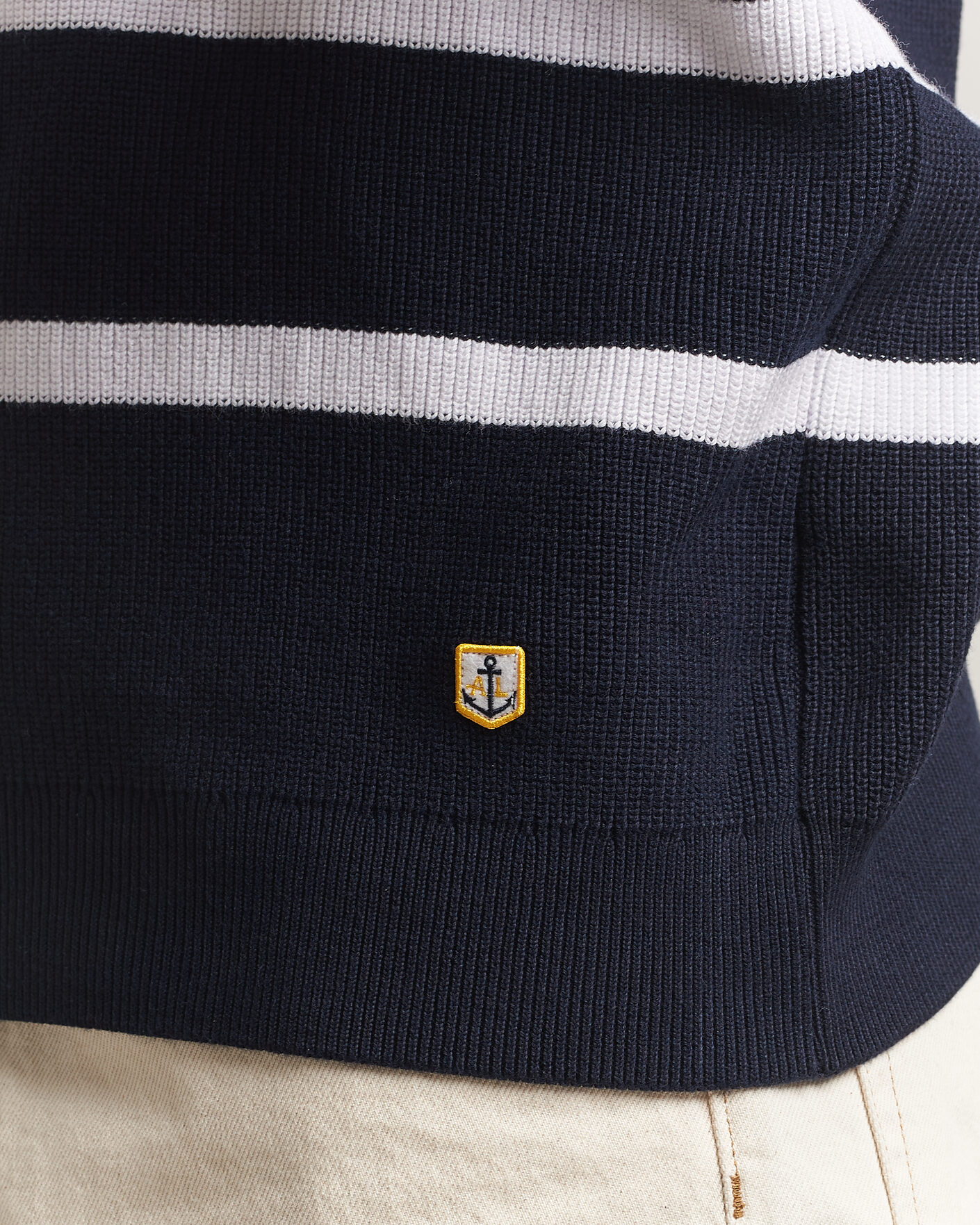 Uomini | Maglieria | Armor-lux | Heritage Knitted Polo Marine/Blanc