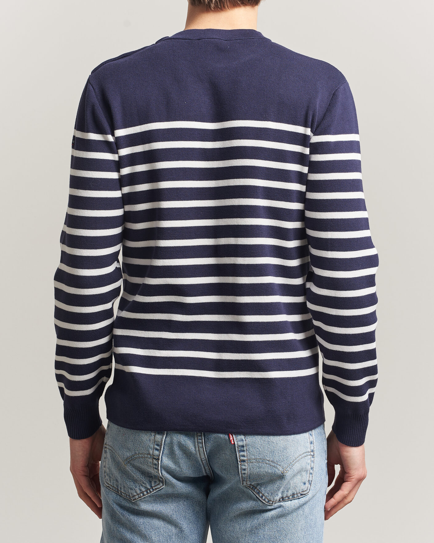 Uomini | Maglieria | Armor-lux | Groix Striped Sweater Navy/Nature