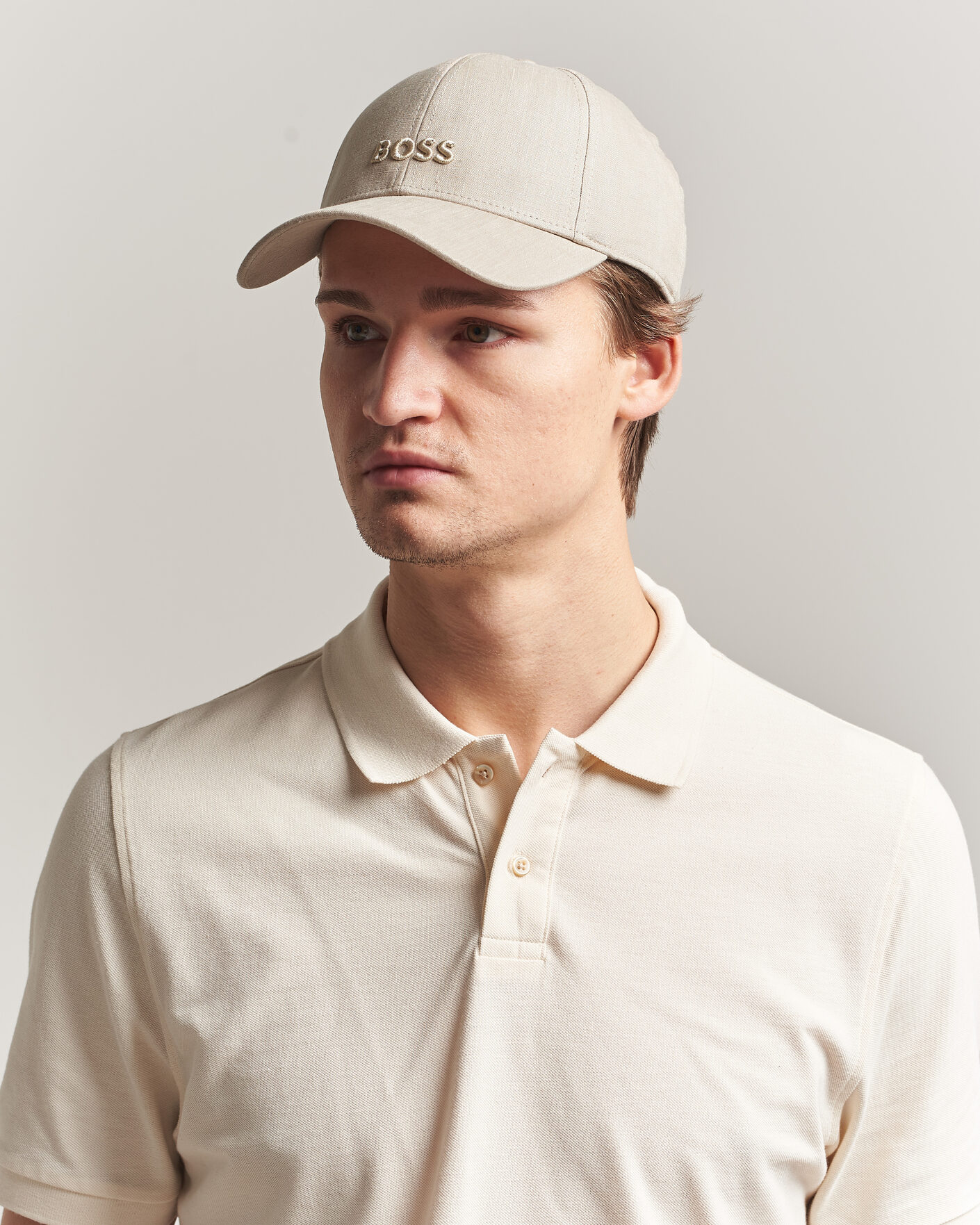 Uomini | Cappelli & Berretti | BOSS BLACK | Zed Linen Cap Open Beige