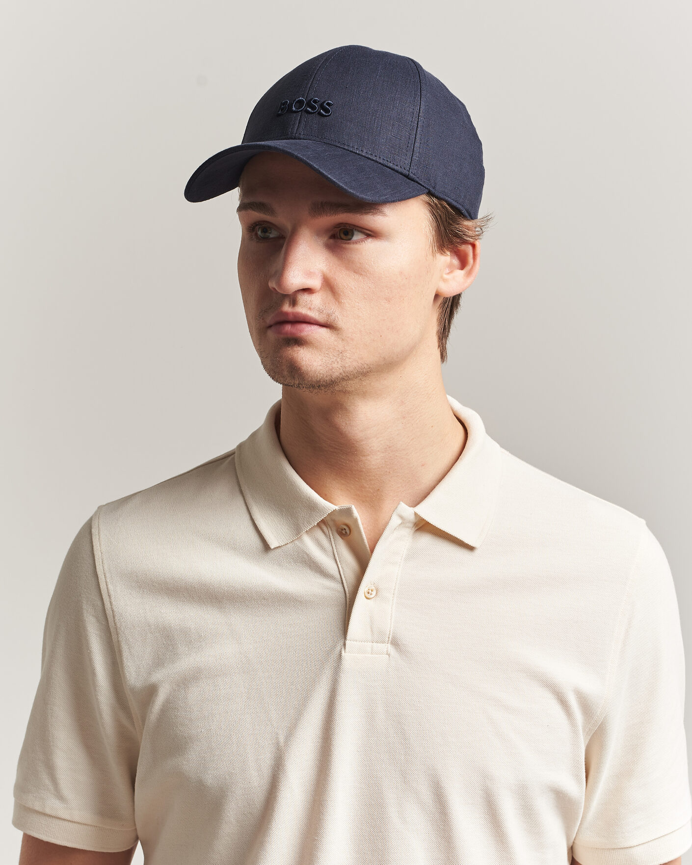 Uomini | Cappelli & Berretti | BOSS BLACK | Zed Linen Cap Dark Blue