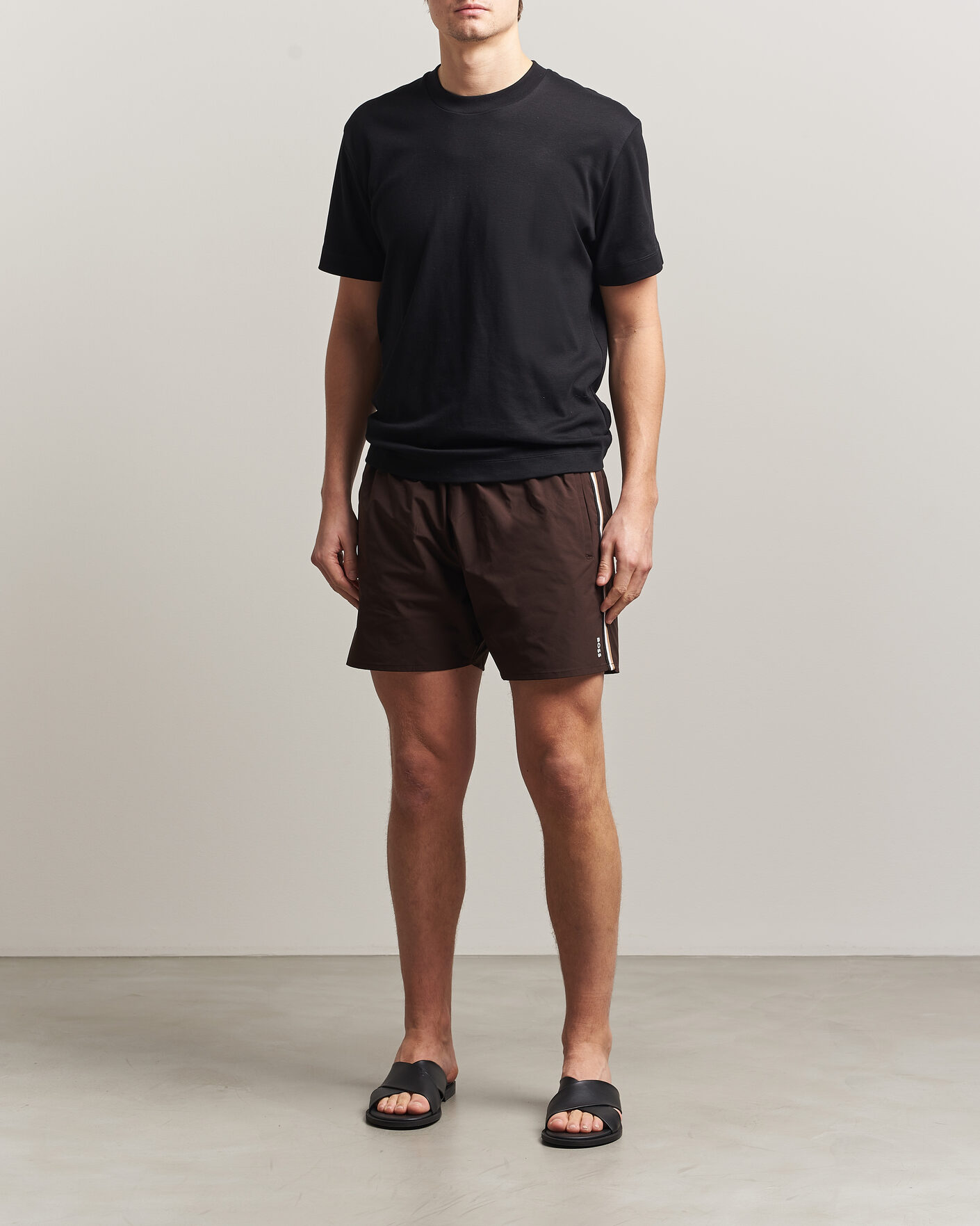 Uomini | Costumi da bagno | BOSS BLACK | Iconic Swimshorts Dark Brown