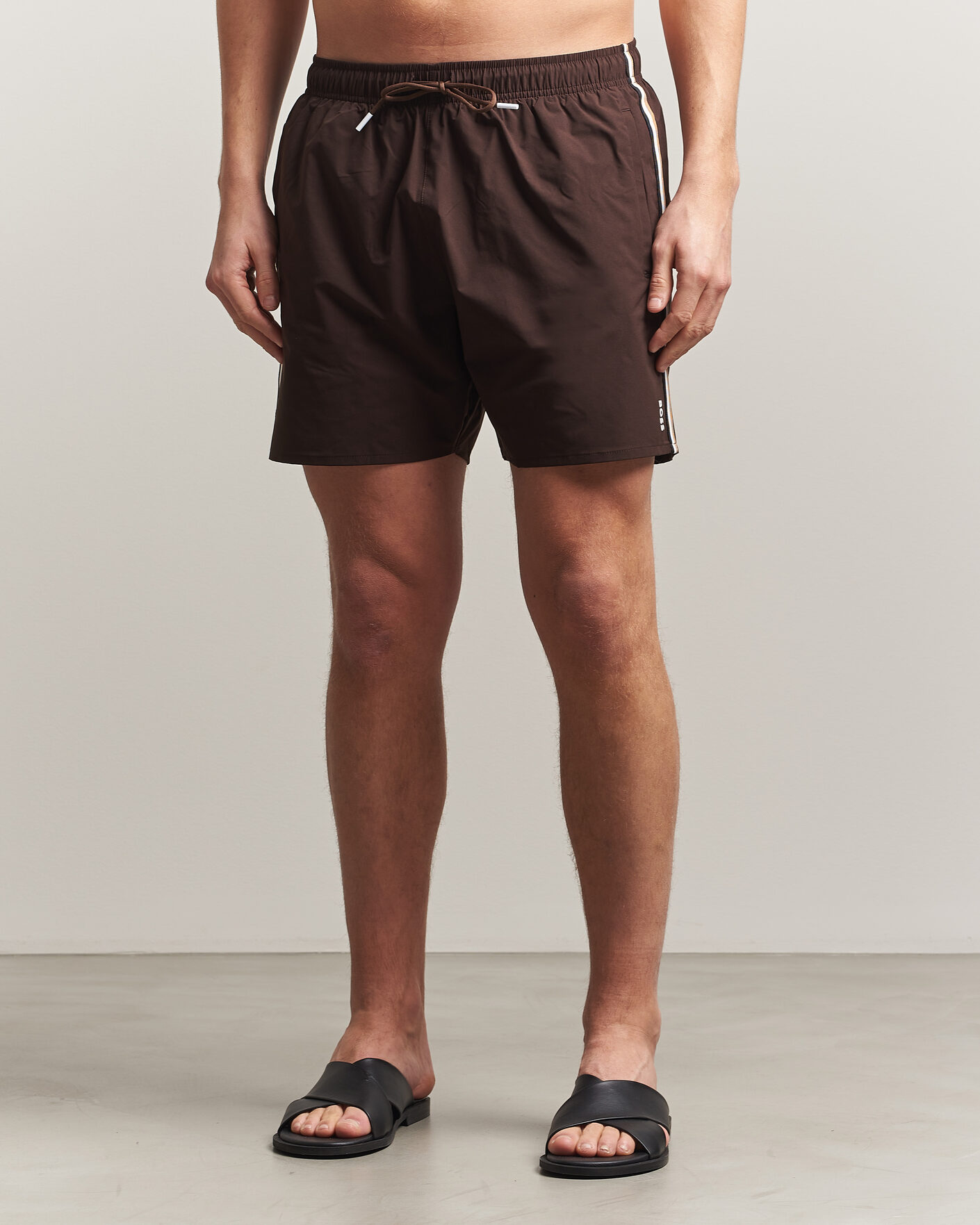 Uomini | Costumi da bagno | BOSS BLACK | Iconic Swimshorts Dark Brown