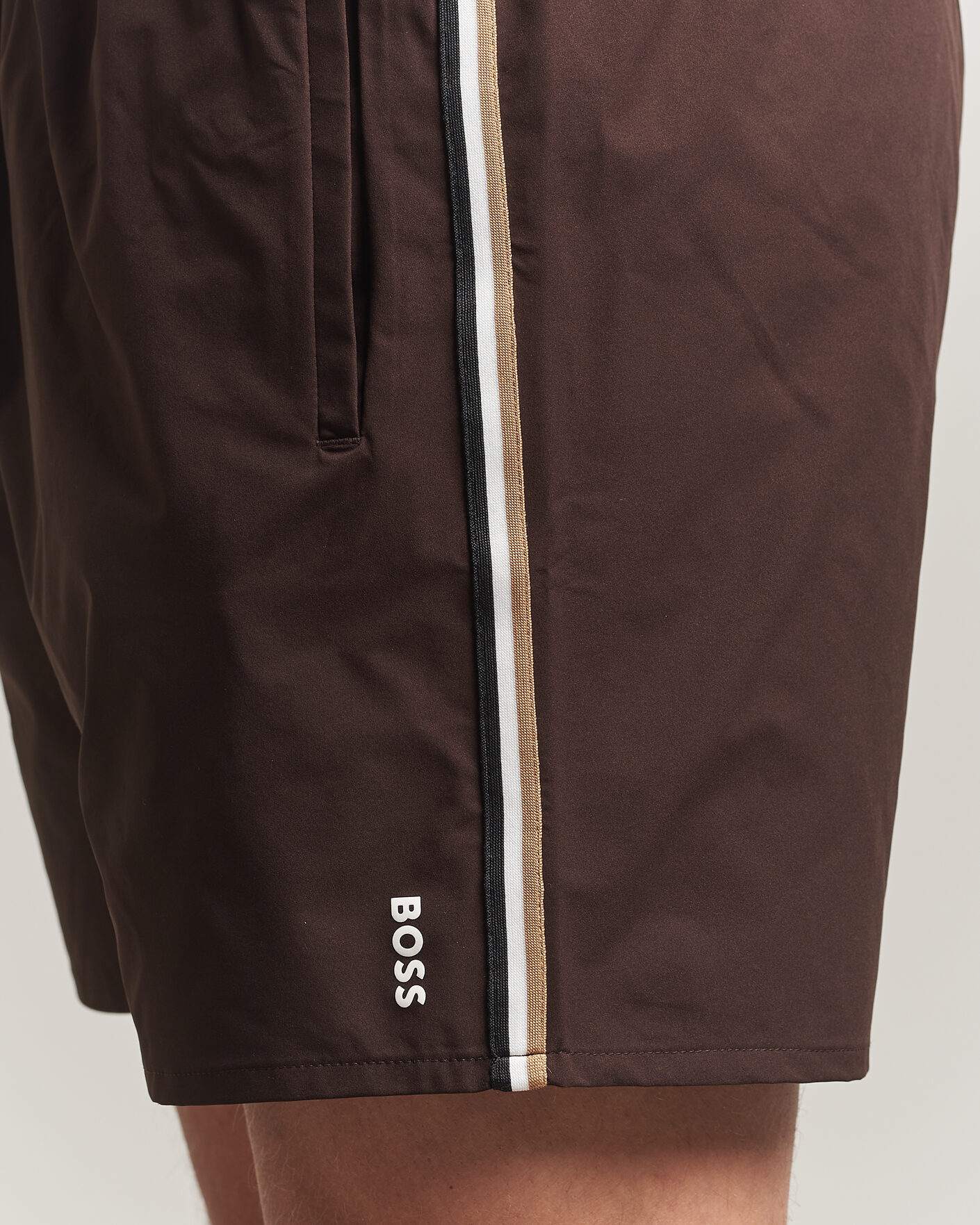 Uomini | Costumi da bagno | BOSS BLACK | Iconic Swimshorts Dark Brown