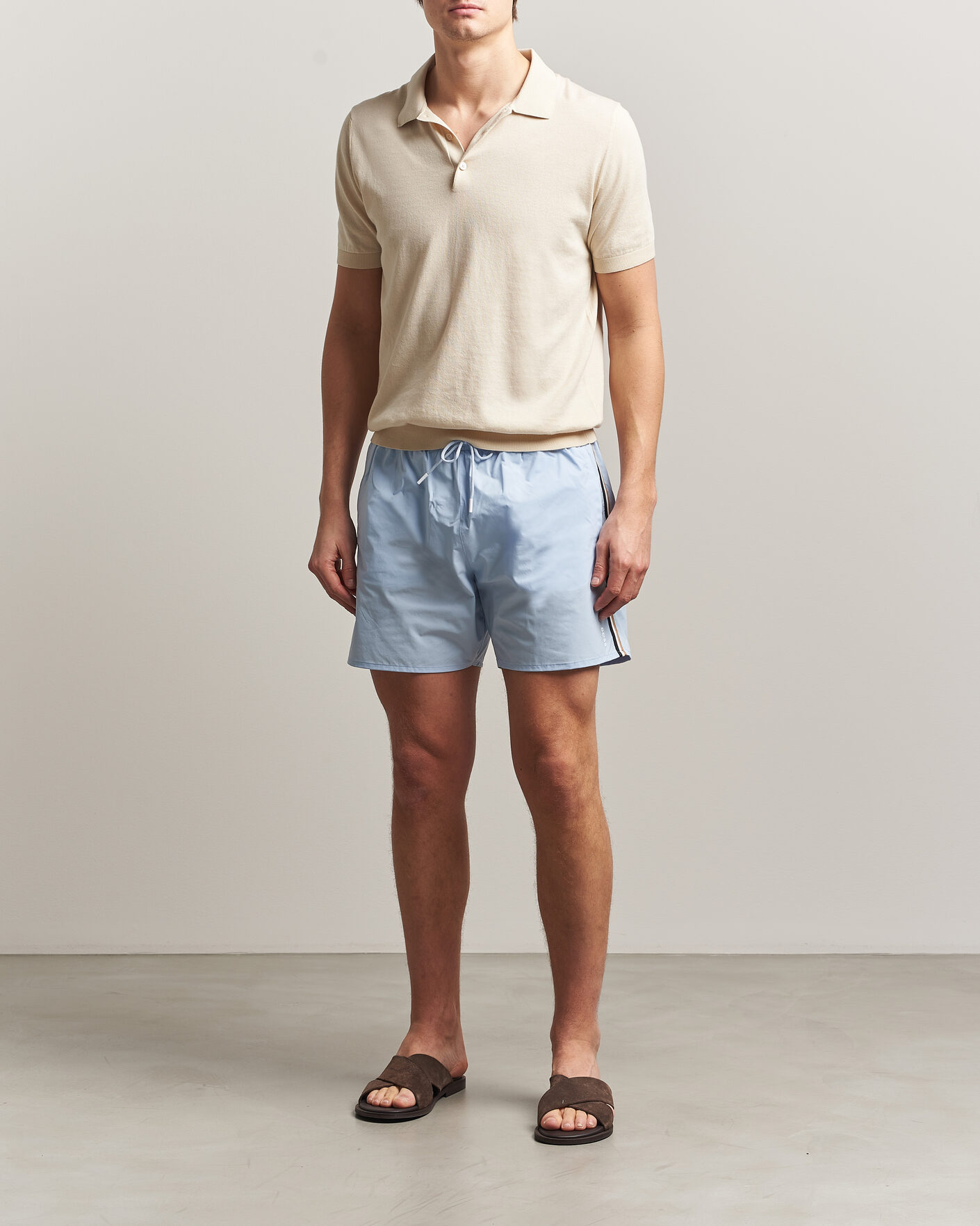 Uomini | Costumi da bagno | BOSS BLACK | Iconic Swimshorts Light Blue