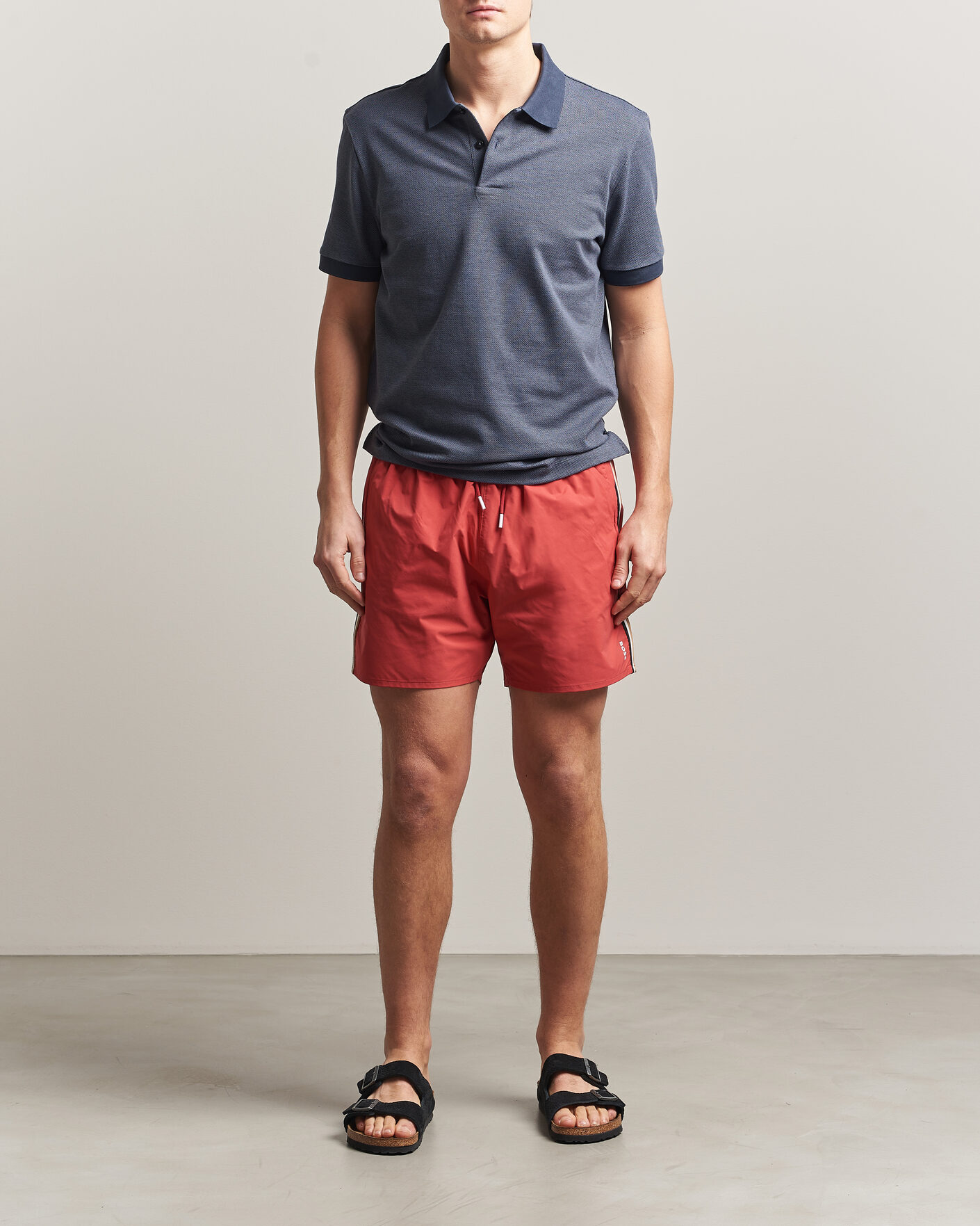 Uomini | Costumi da bagno | BOSS BLACK | Iconic Swimshorts Dark Red