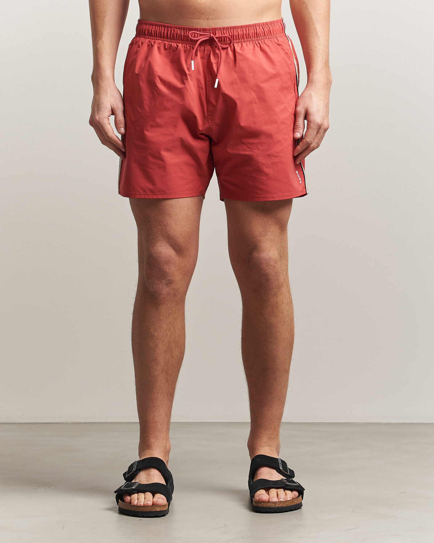 Uomini | Costumi da bagno | BOSS BLACK | Iconic Swimshorts Dark Red