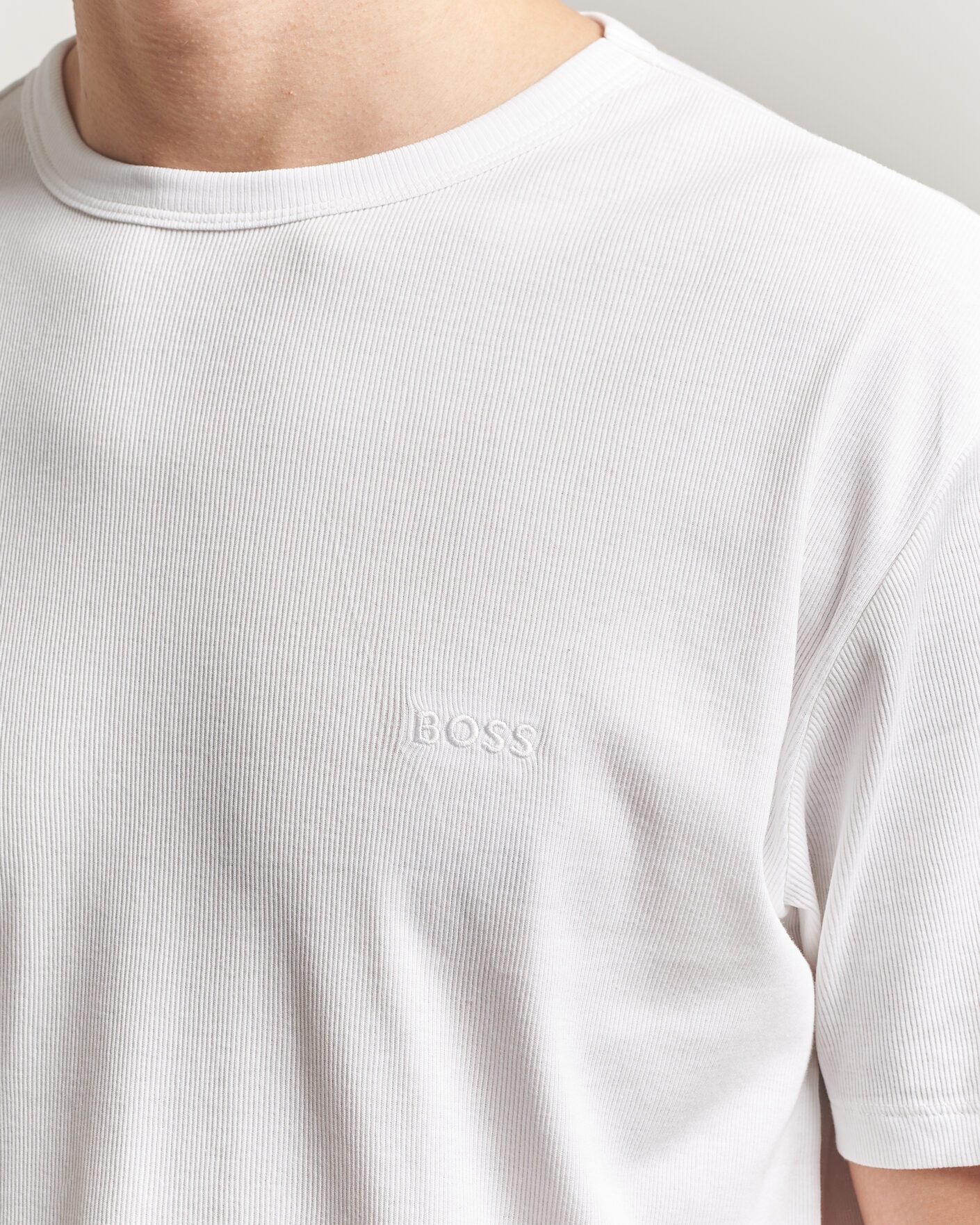 Uomini | T-shirt | BOSS BLACK | 2-Pack Ribbed T-Shirt White