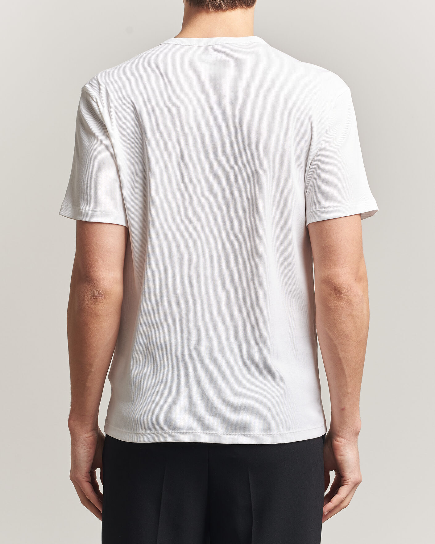 Uomini | T-shirt | BOSS BLACK | 2-Pack Ribbed T-Shirt White/Black
