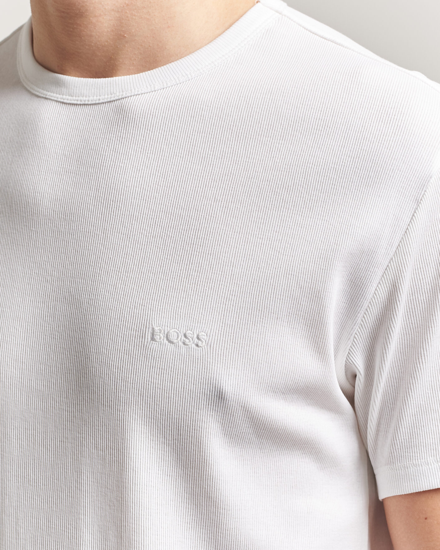 Uomini | T-shirt | BOSS BLACK | 2-Pack Ribbed T-Shirt White/Black