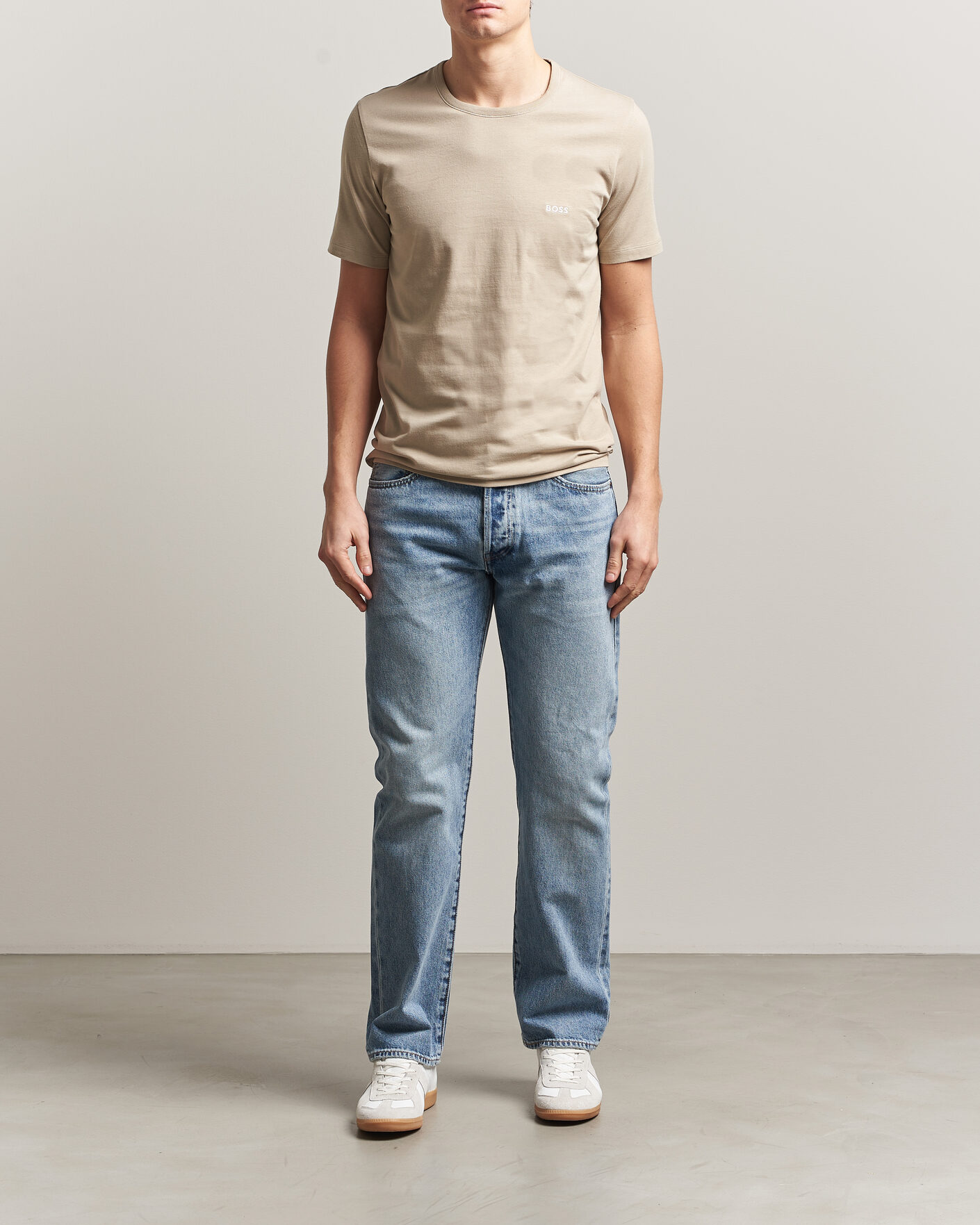 Uomini | T-shirt | BOSS BLACK | 3-Pack Crew Neck T-Shirt White/Blue/Beige