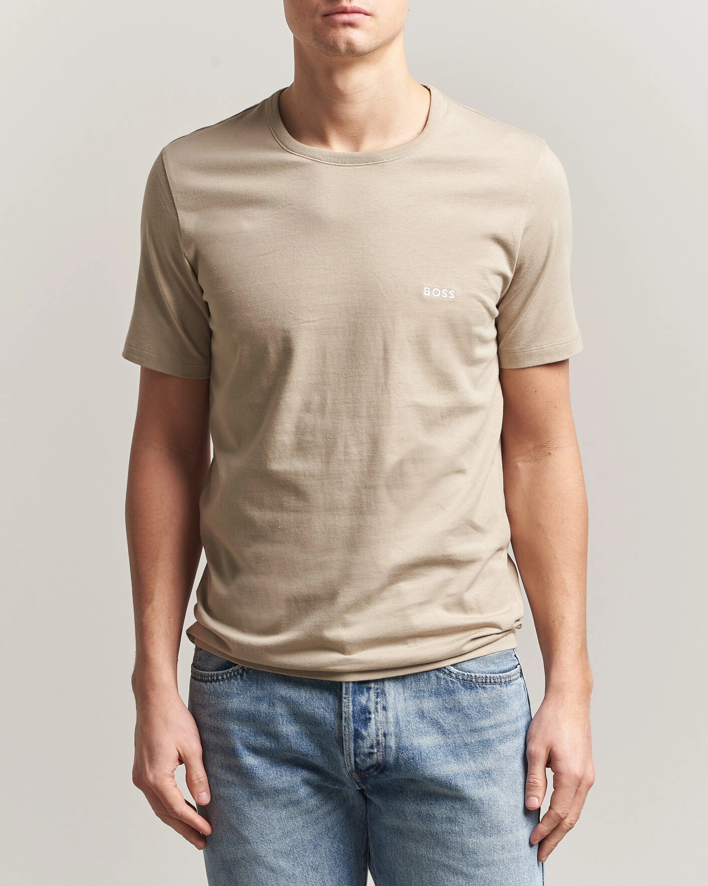 Uomini | T-shirt | BOSS BLACK | 3-Pack Crew Neck T-Shirt White/Blue/Beige