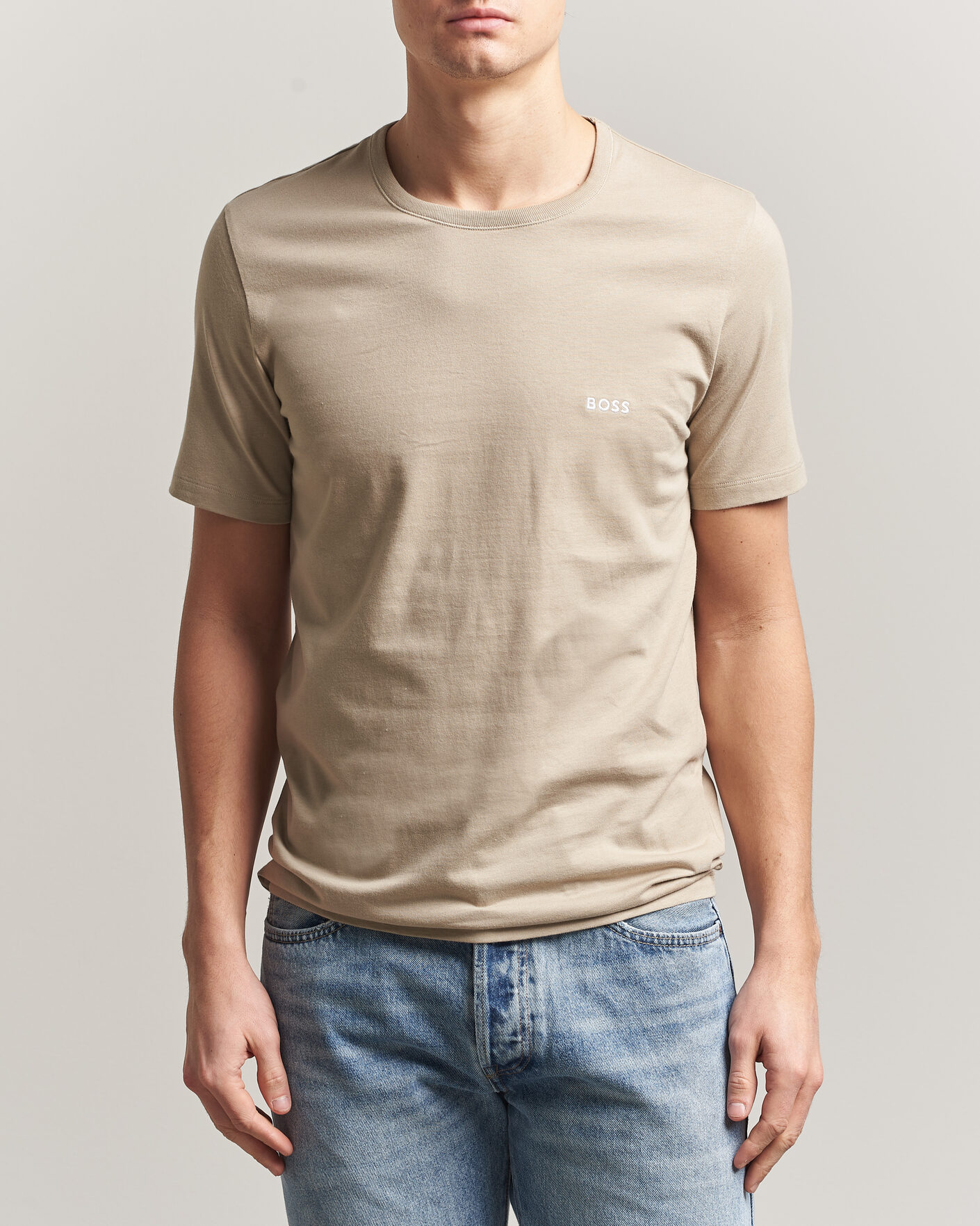 Uomini | T-shirt | BOSS BLACK | 3-Pack Crew Neck T-Shirt White/Blue/Beige