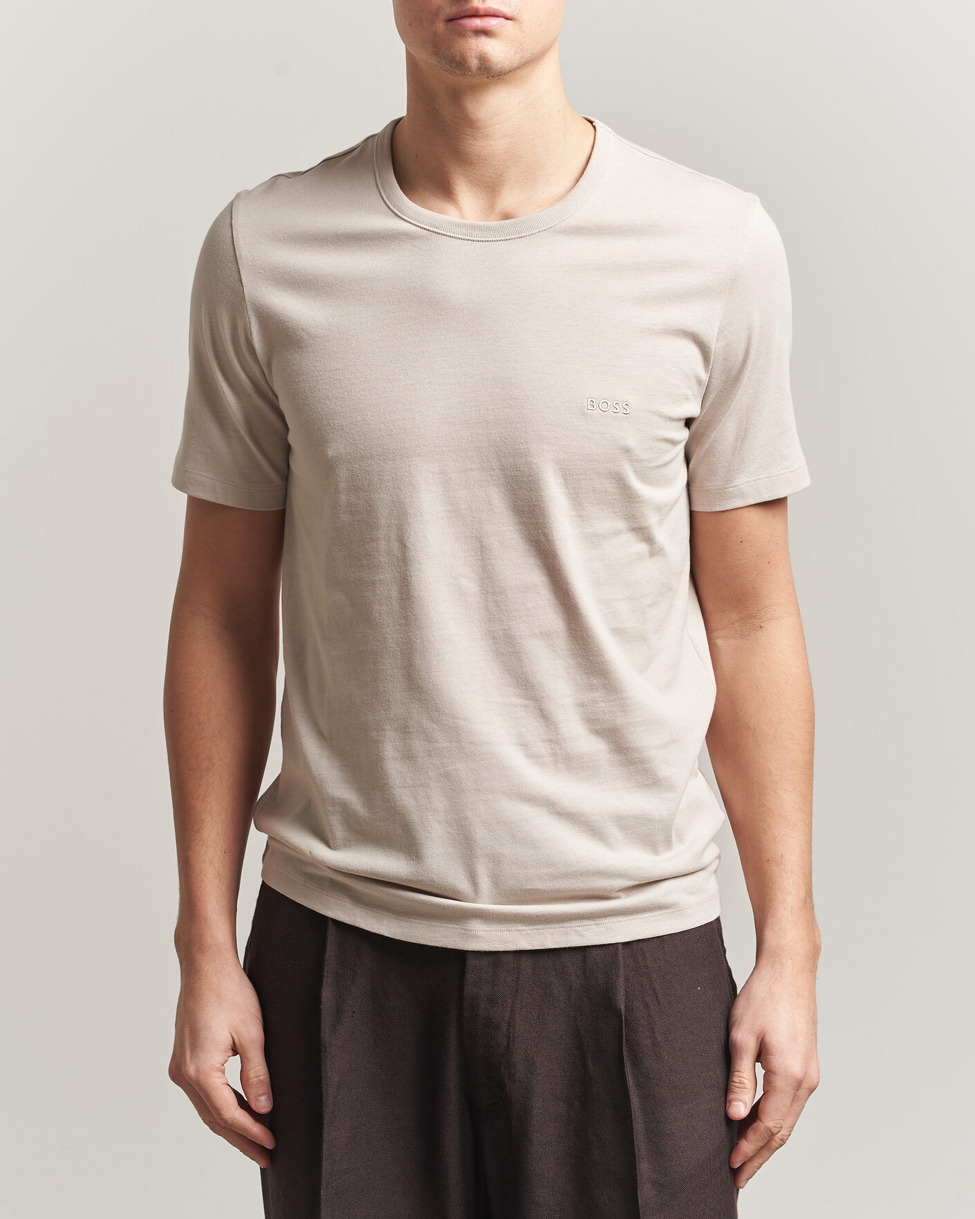 Uomini | T-shirt | BOSS BLACK | 3-Pack Crew Neck T-Shirt Grey/Beige/Black