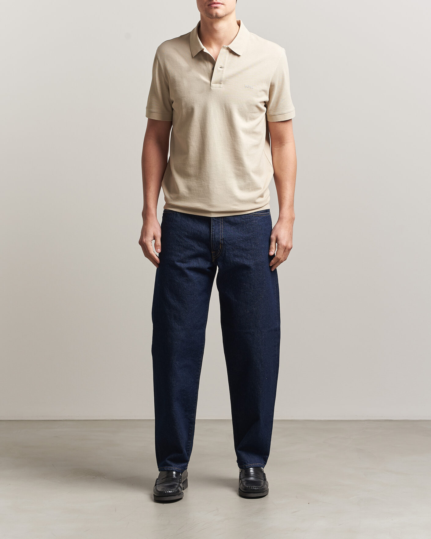 Uomini | Polo | BOSS BLACK | Pallas Polo Open Beige