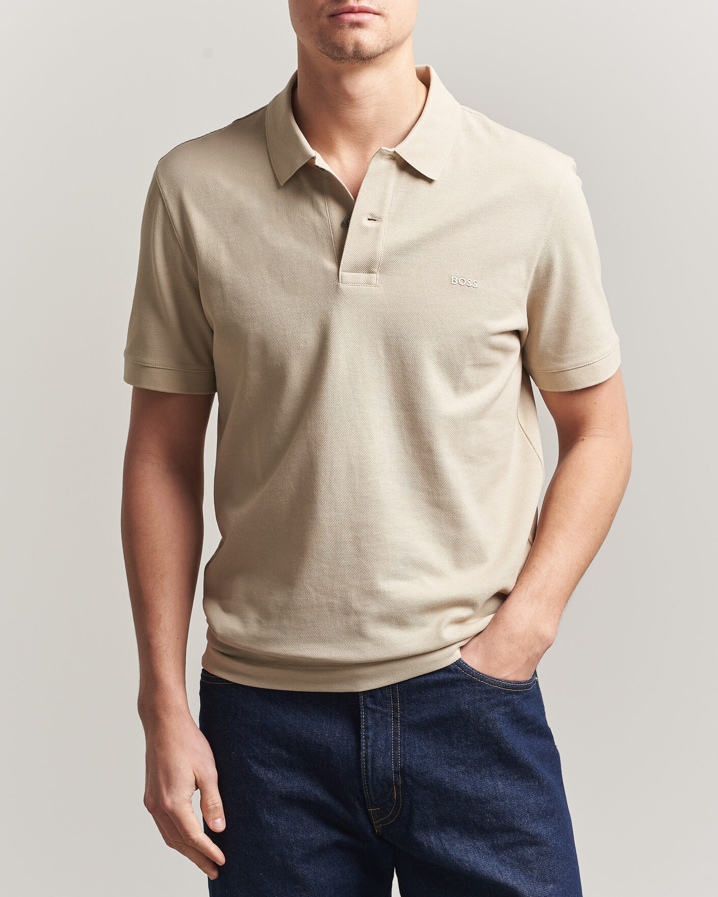 Uomini | Polo | BOSS BLACK | Pallas Polo Open Beige