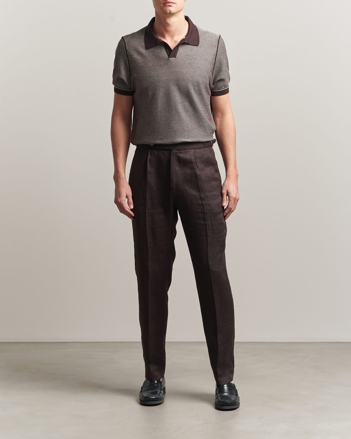 Uomini | Polo | BOSS BLACK | Narciso Knitted Polo Dark Brown