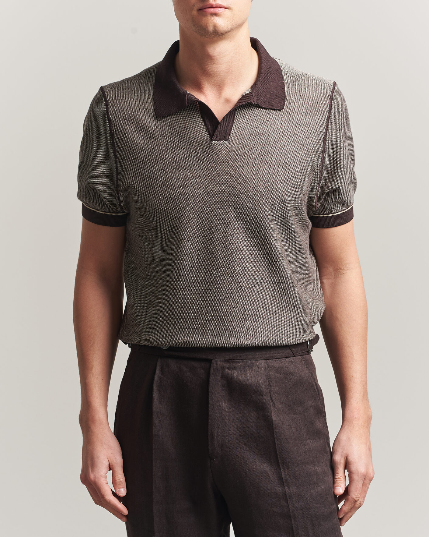 Uomini | Polo | BOSS BLACK | Narciso Knitted Polo Dark Brown