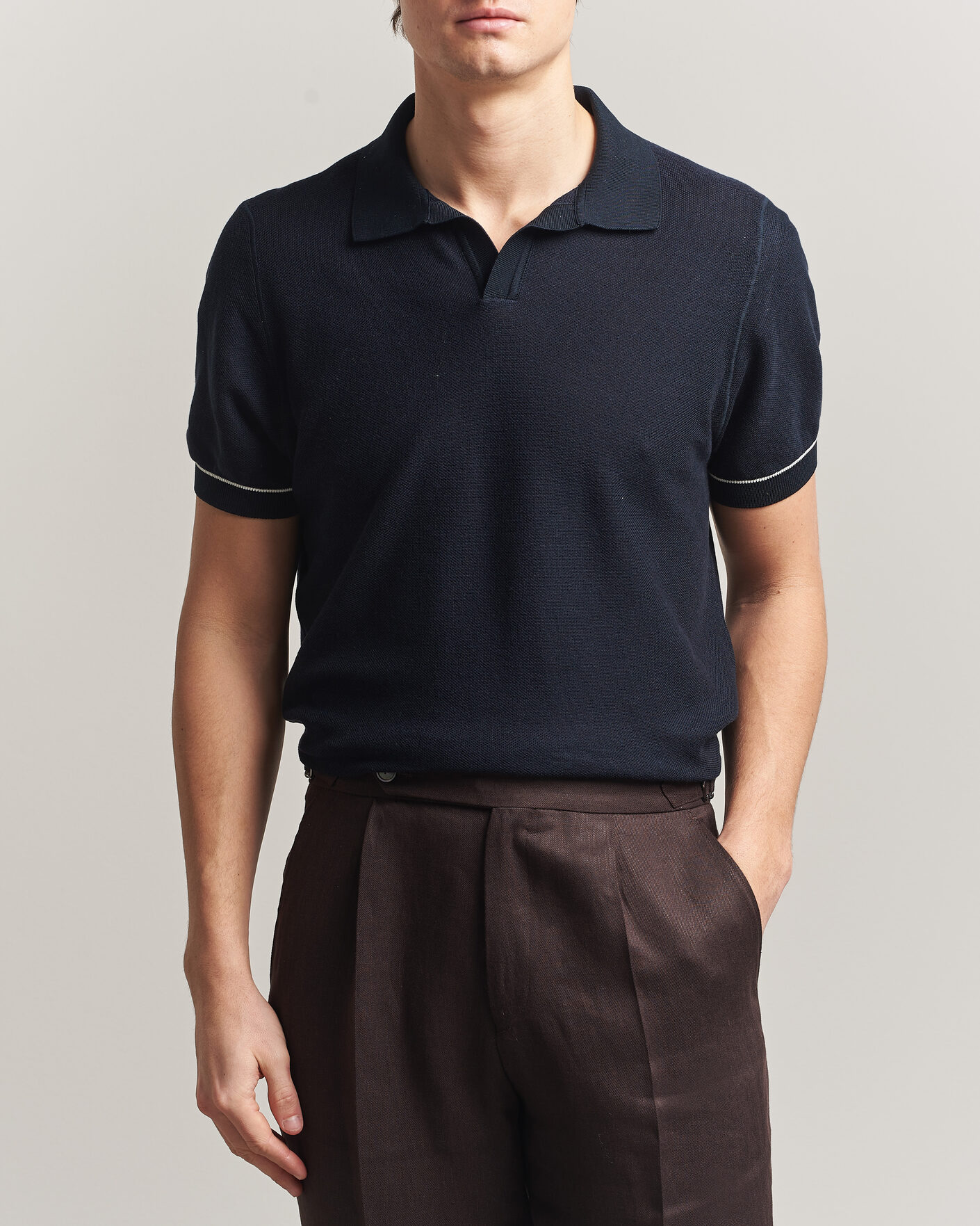 Uomini | Polo | BOSS BLACK | Narciso Knitted Polo Dark Blue