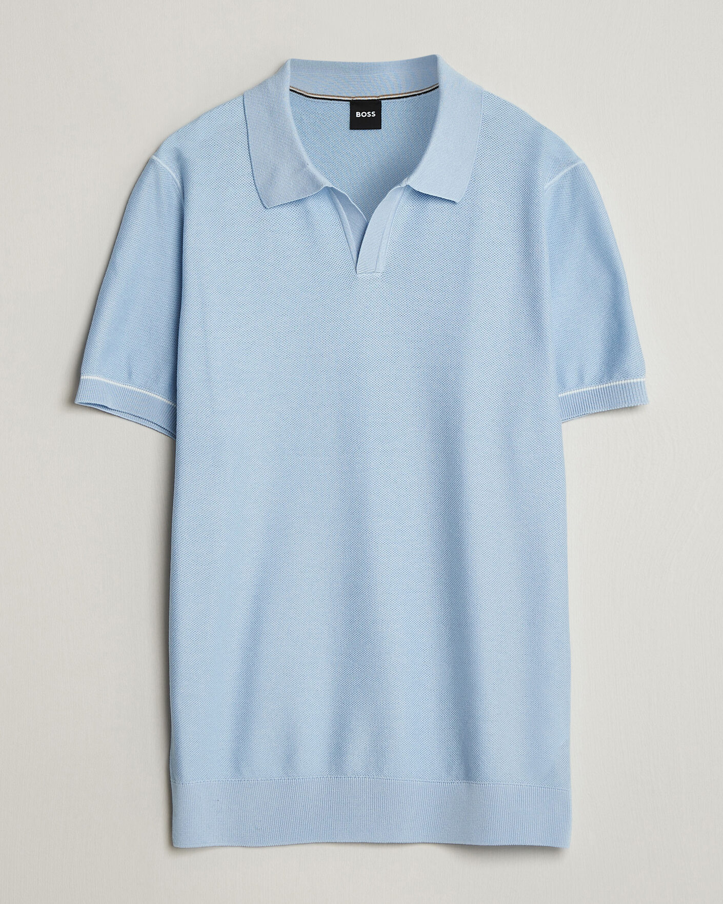 Uomini | Polo | BOSS BLACK | Narciso Knitted Polo Light Blue