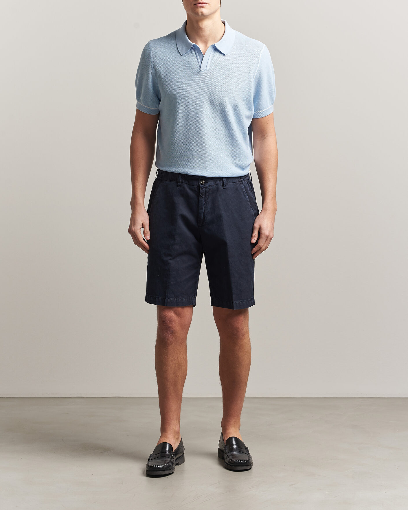 Uomini | Polo | BOSS BLACK | Narciso Knitted Polo Light Blue