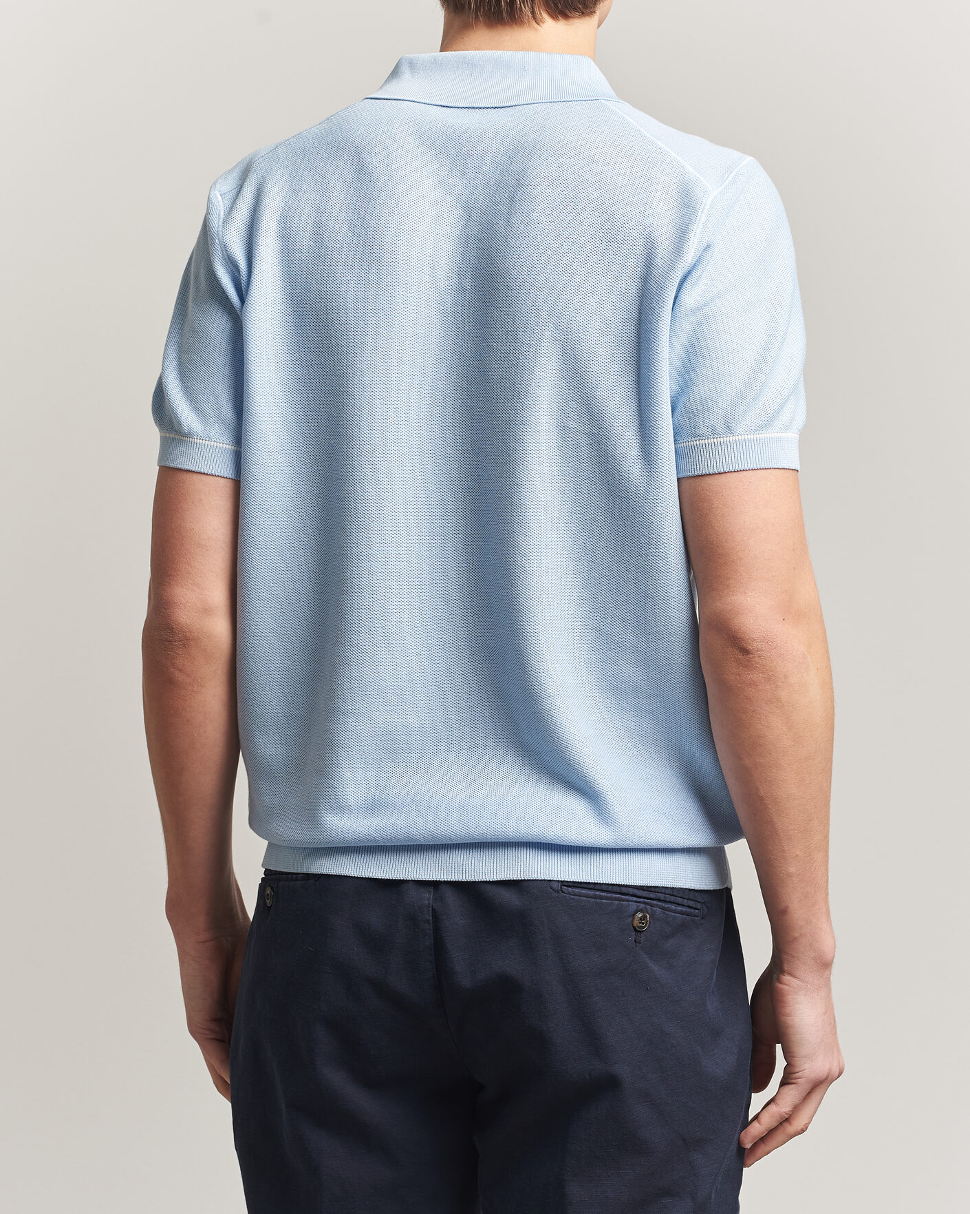 Uomini | Polo | BOSS BLACK | Narciso Knitted Polo Light Blue