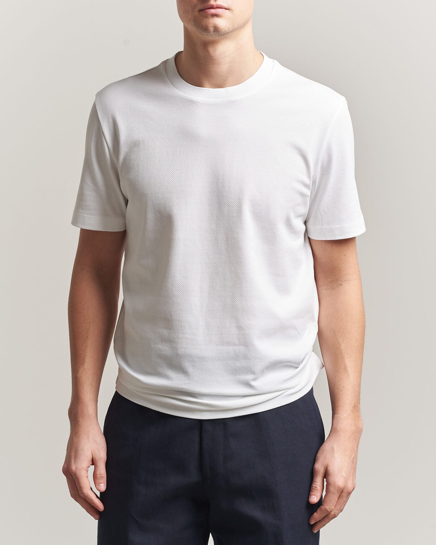 Uomini | T-shirt | BOSS BLACK | Thompson Structured T-Shirt White