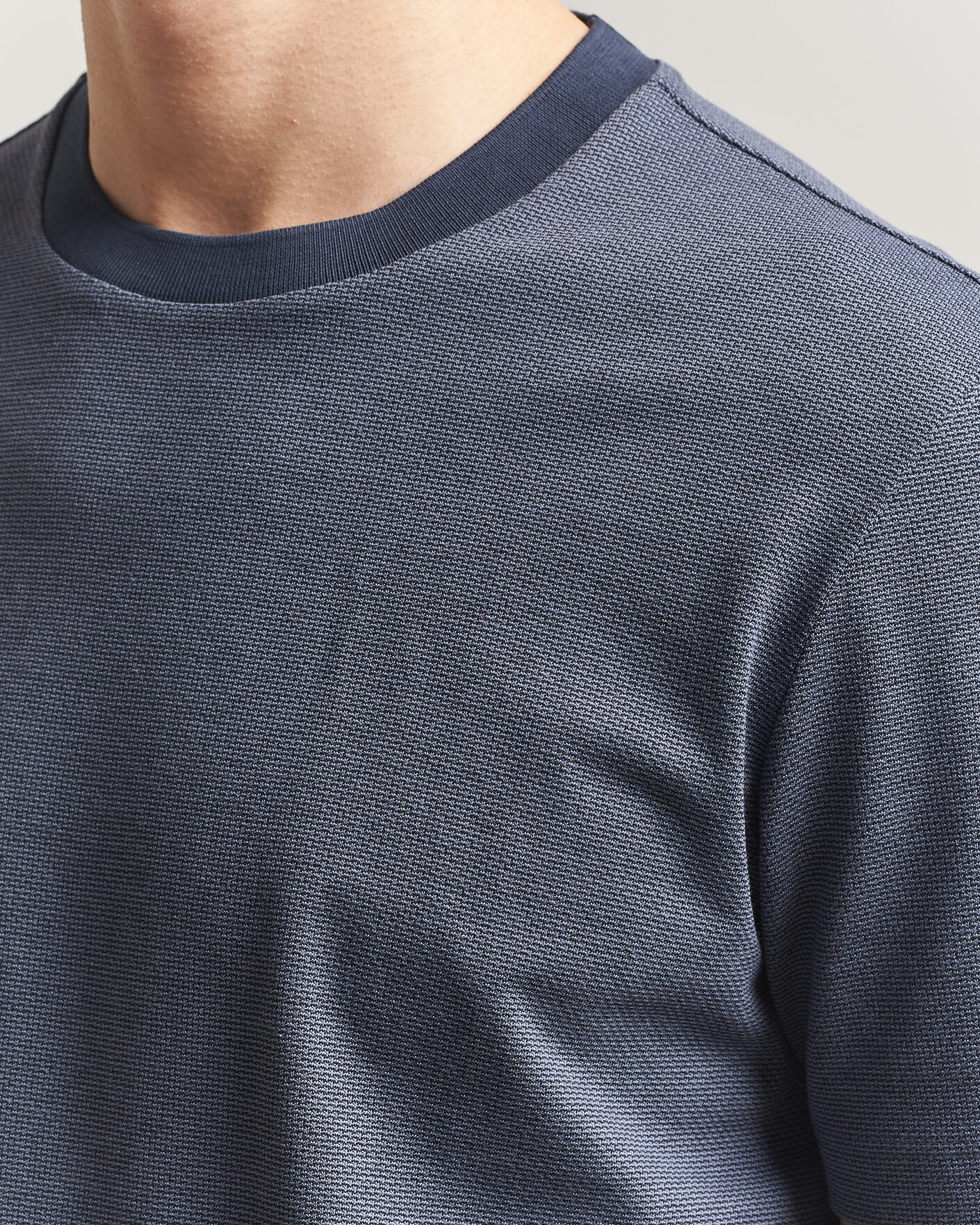 Uomini | T-shirt | BOSS BLACK | Thompson Structured T-Shirt Dark Blue