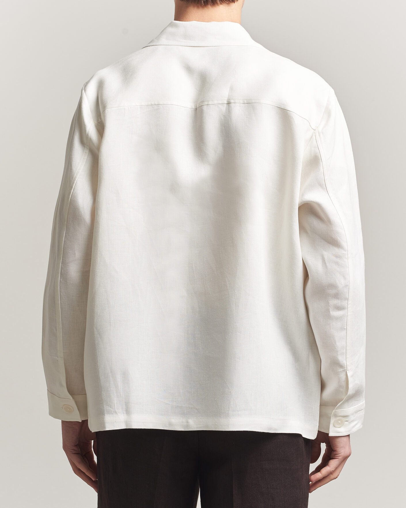 Uomini | Camicie | BOSS BLACK | Cai Linen Overshirt White