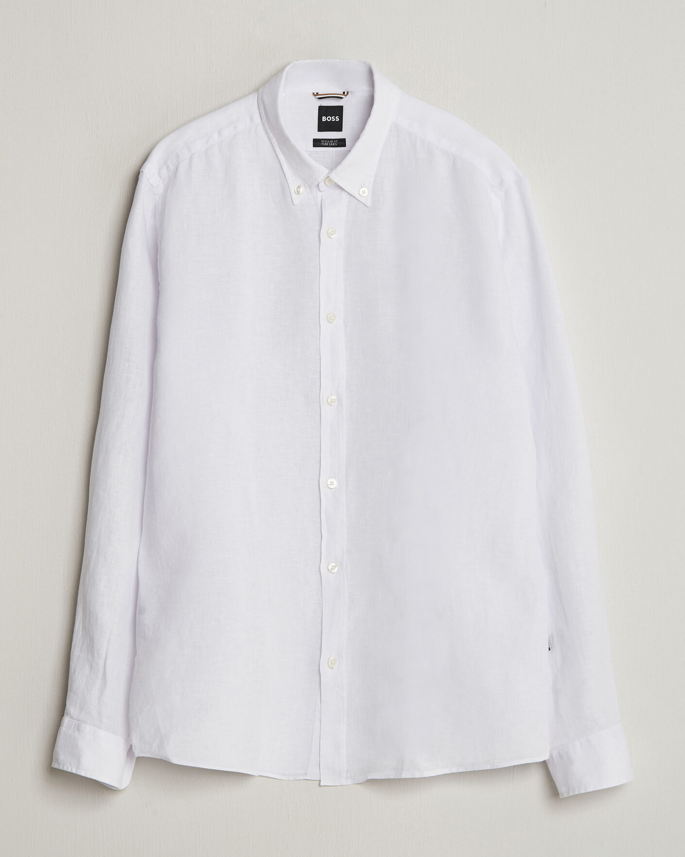 Uomini | Camicie | BOSS BLACK | Liam Linen Shirt White