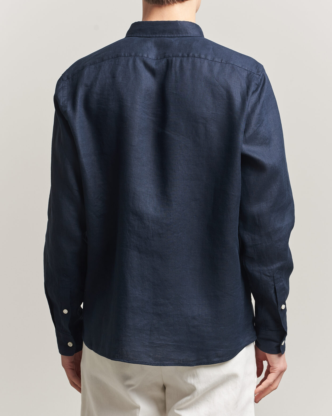 Uomini | Camicie | BOSS BLACK | Liam Linen Shirt Dark Blue