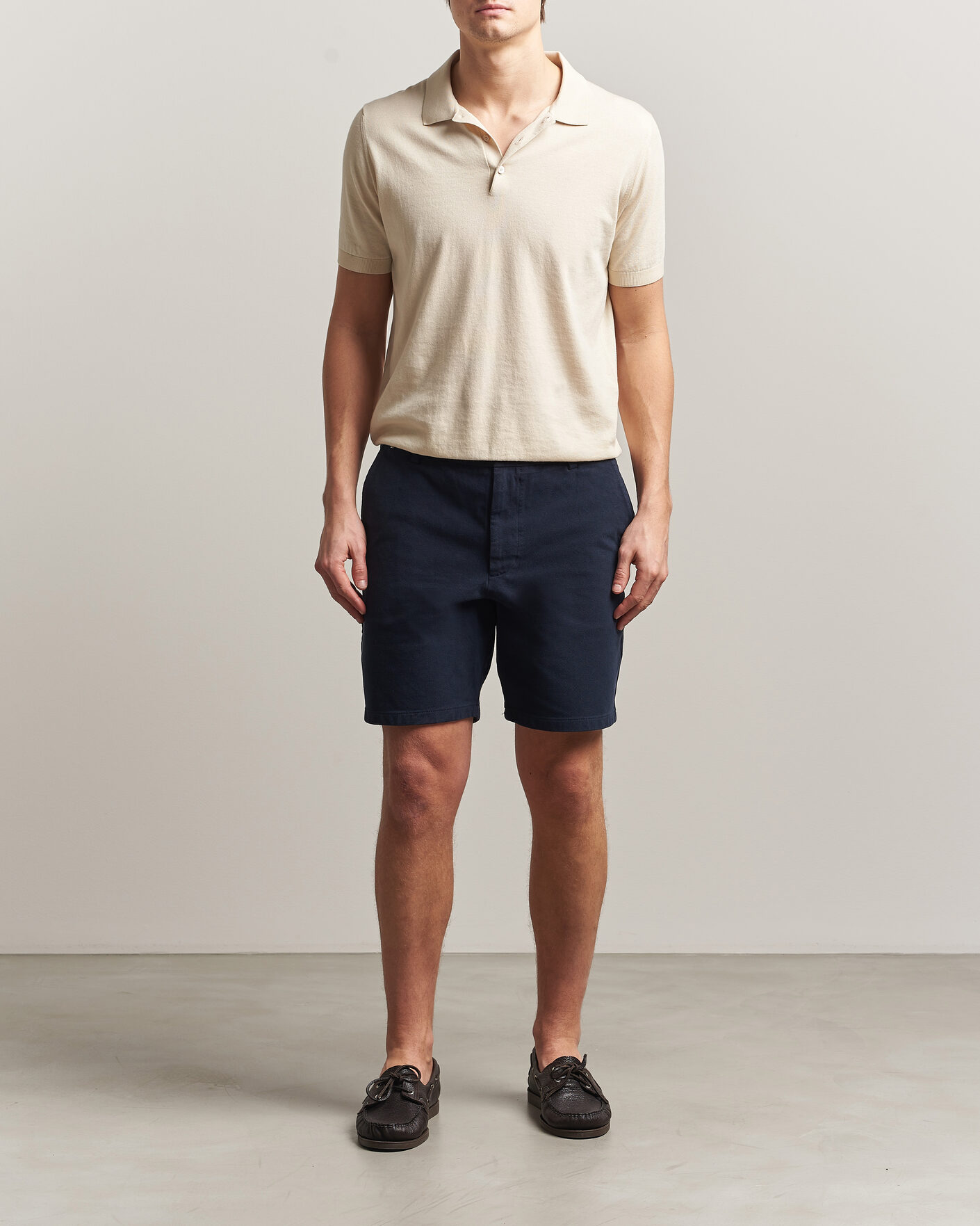 Uomini | Pantaloncini | BOSS BLACK | Kane Cotton Chino Shorts Dark Blue