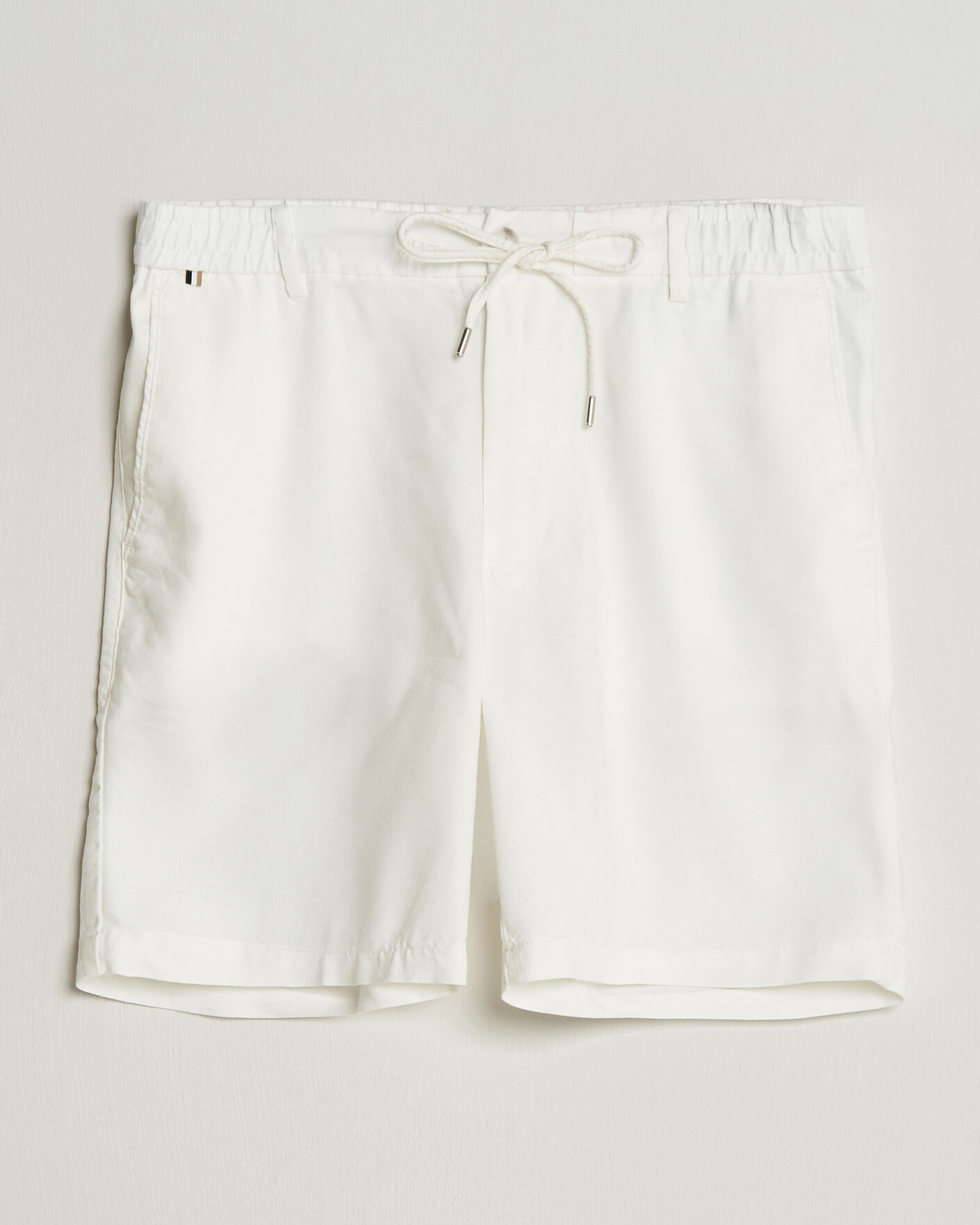 Uomini | Pantaloncini | BOSS BLACK | Kane Linen Drawstring Shorts White