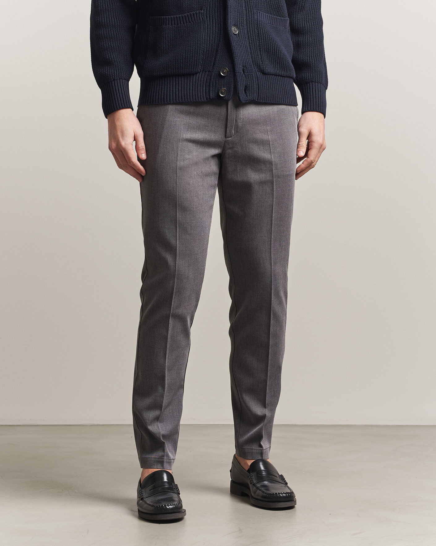 Uomini | Pantaloni | BOSS BLACK | Kaiton Structured Chinos Black