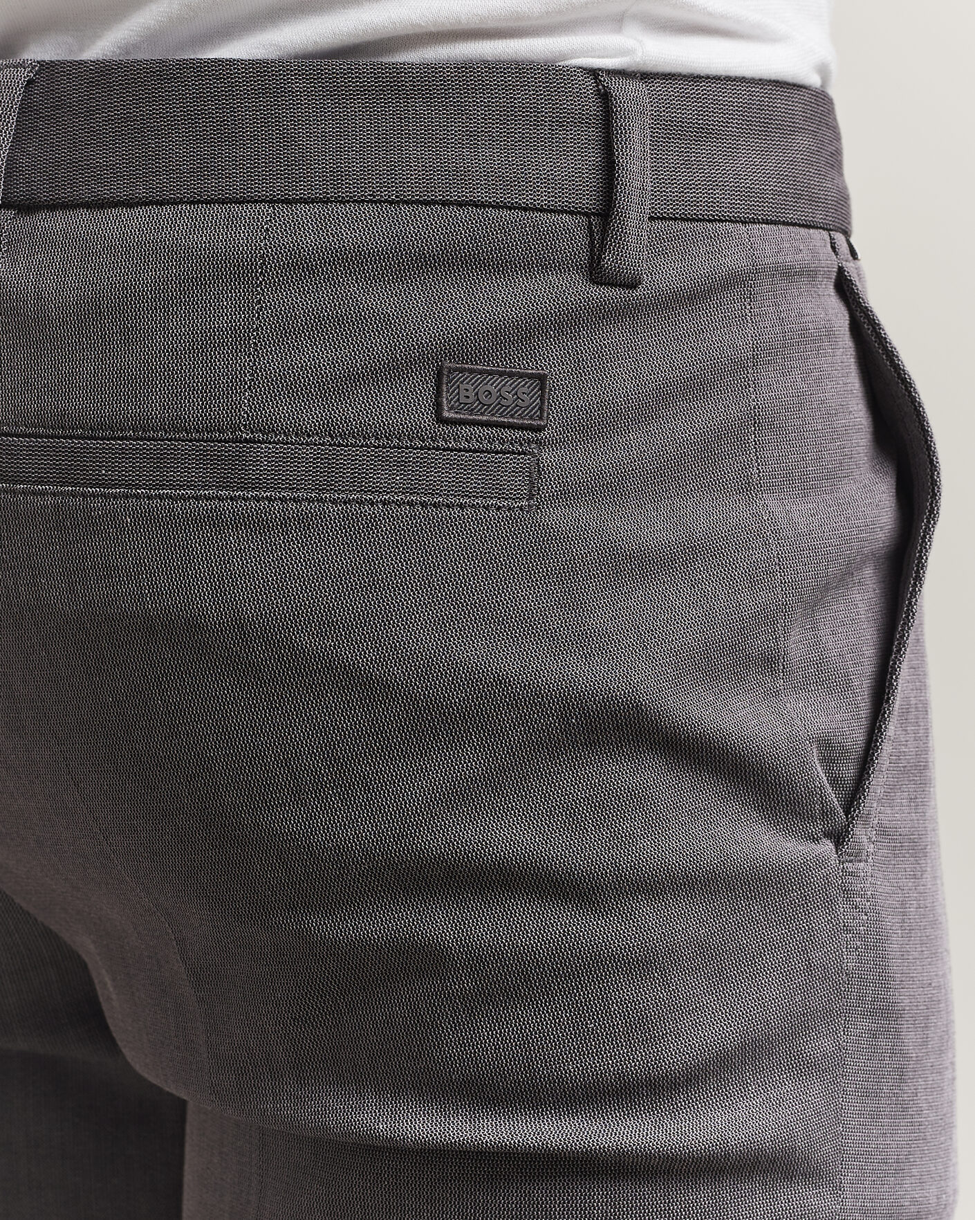 Uomini | Pantaloni | BOSS BLACK | Kaiton Structured Chinos Black