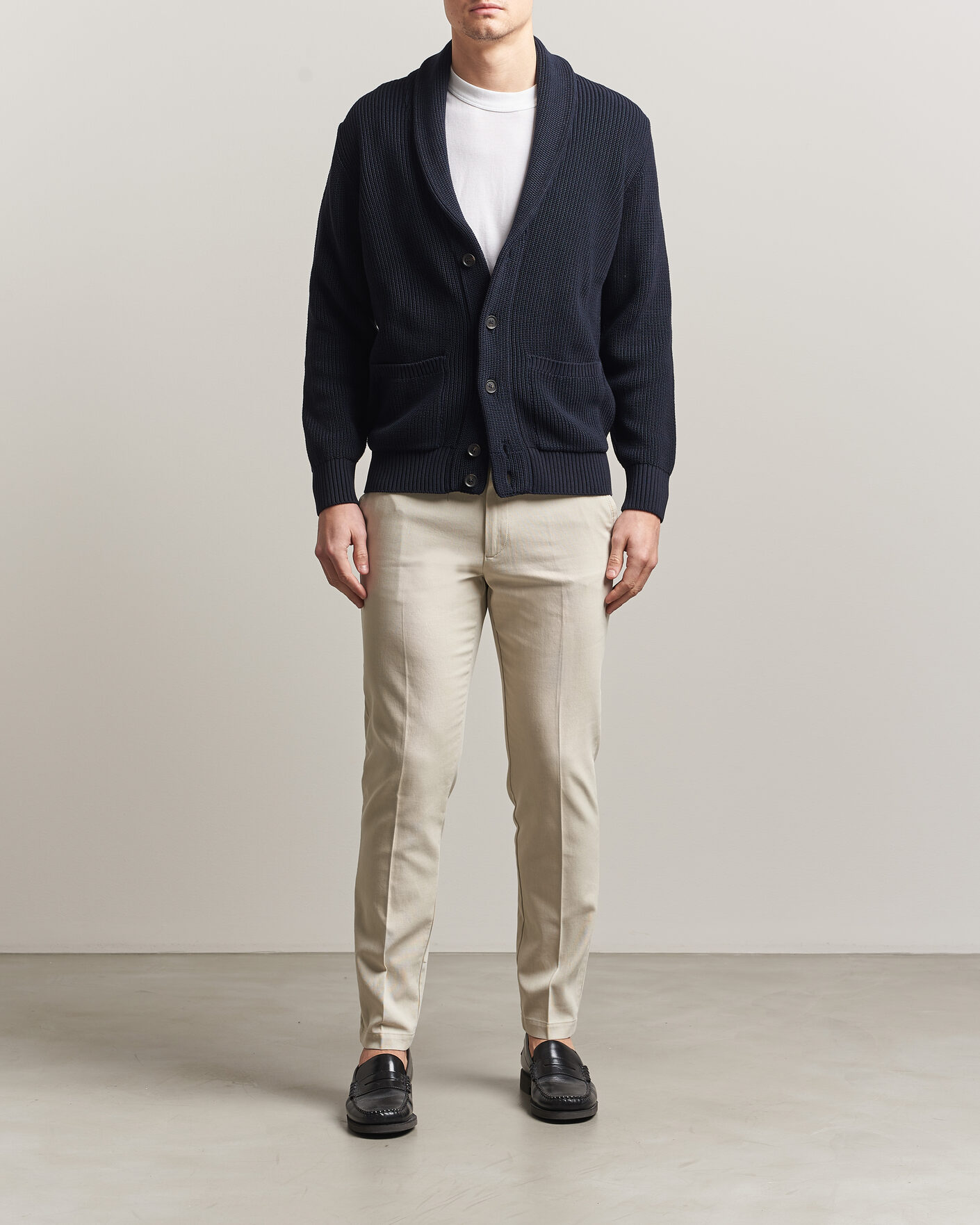 Uomini | Pantaloni | BOSS BLACK | Kaiton Structured Chinos Open Beige