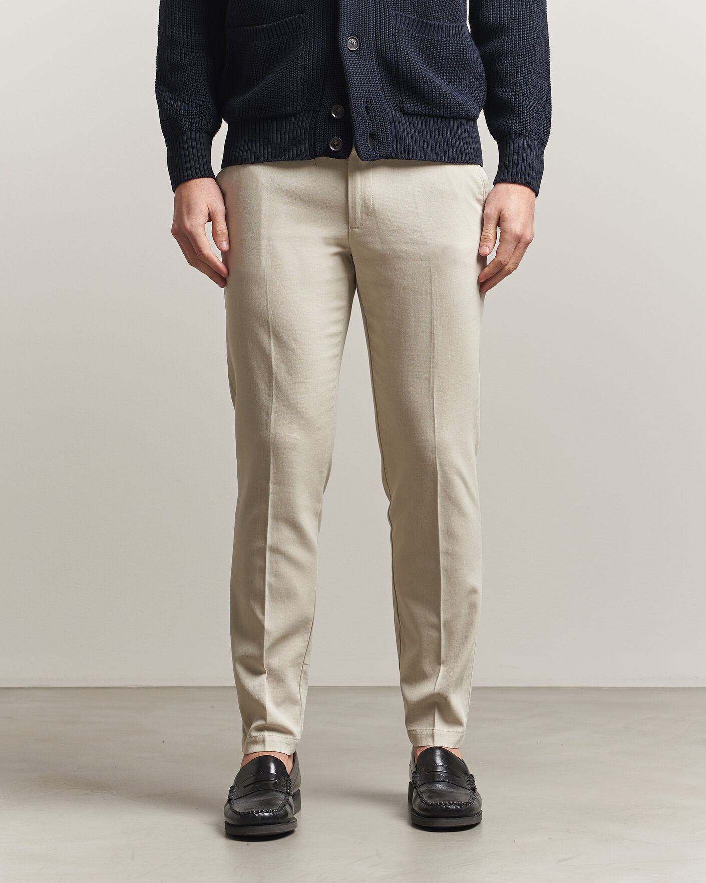 Uomini | Pantaloni | BOSS BLACK | Kaiton Structured Chinos Open Beige