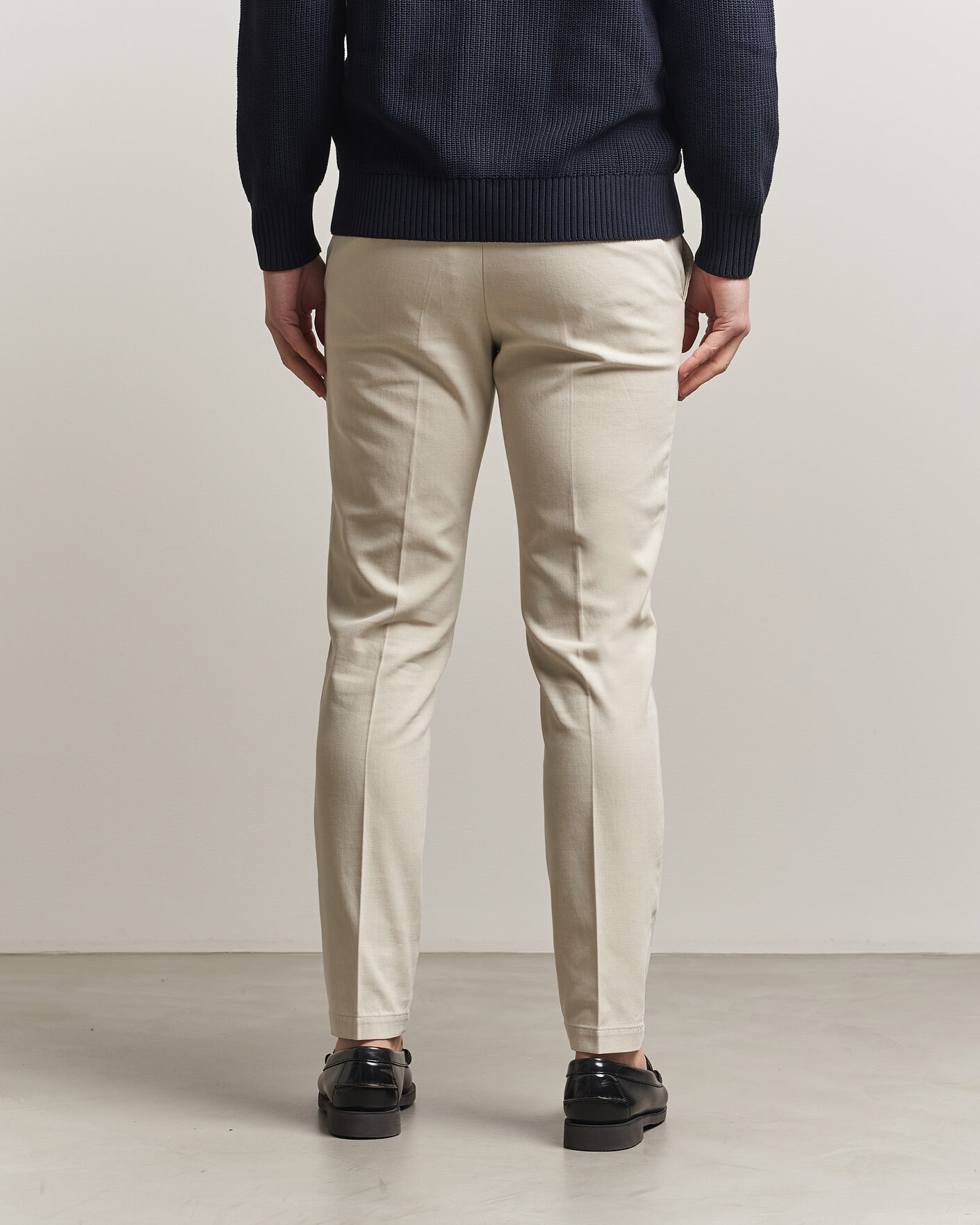Uomini | Pantaloni | BOSS BLACK | Kaiton Structured Chinos Open Beige